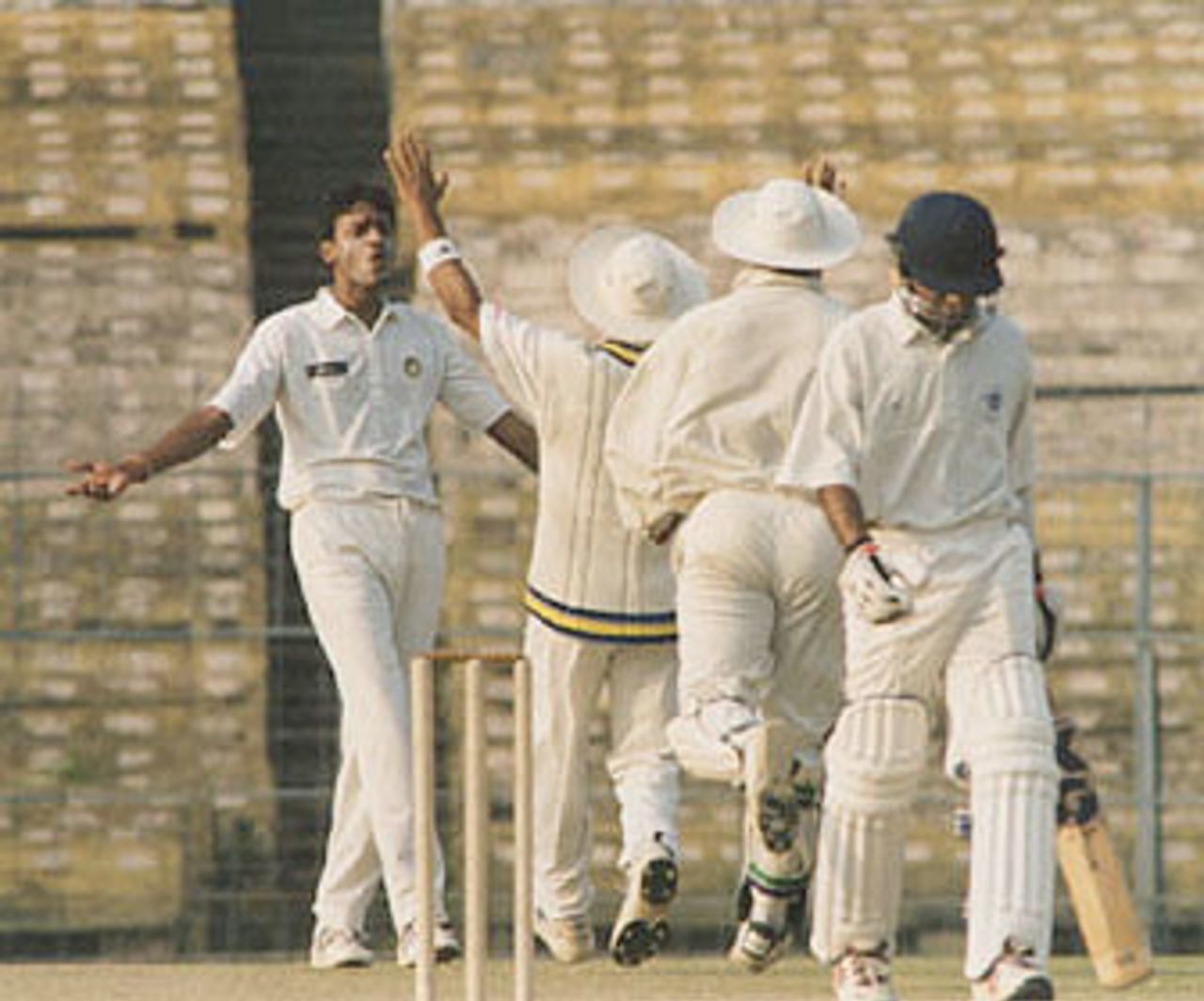 Debashish Mohanty has one more batsman under his belt. Ranji Trophy East Zone League, 2000-01, Bengal v Orissa, Eden Gardens, Calcutta, 28-31 December 2000 (Day 3).