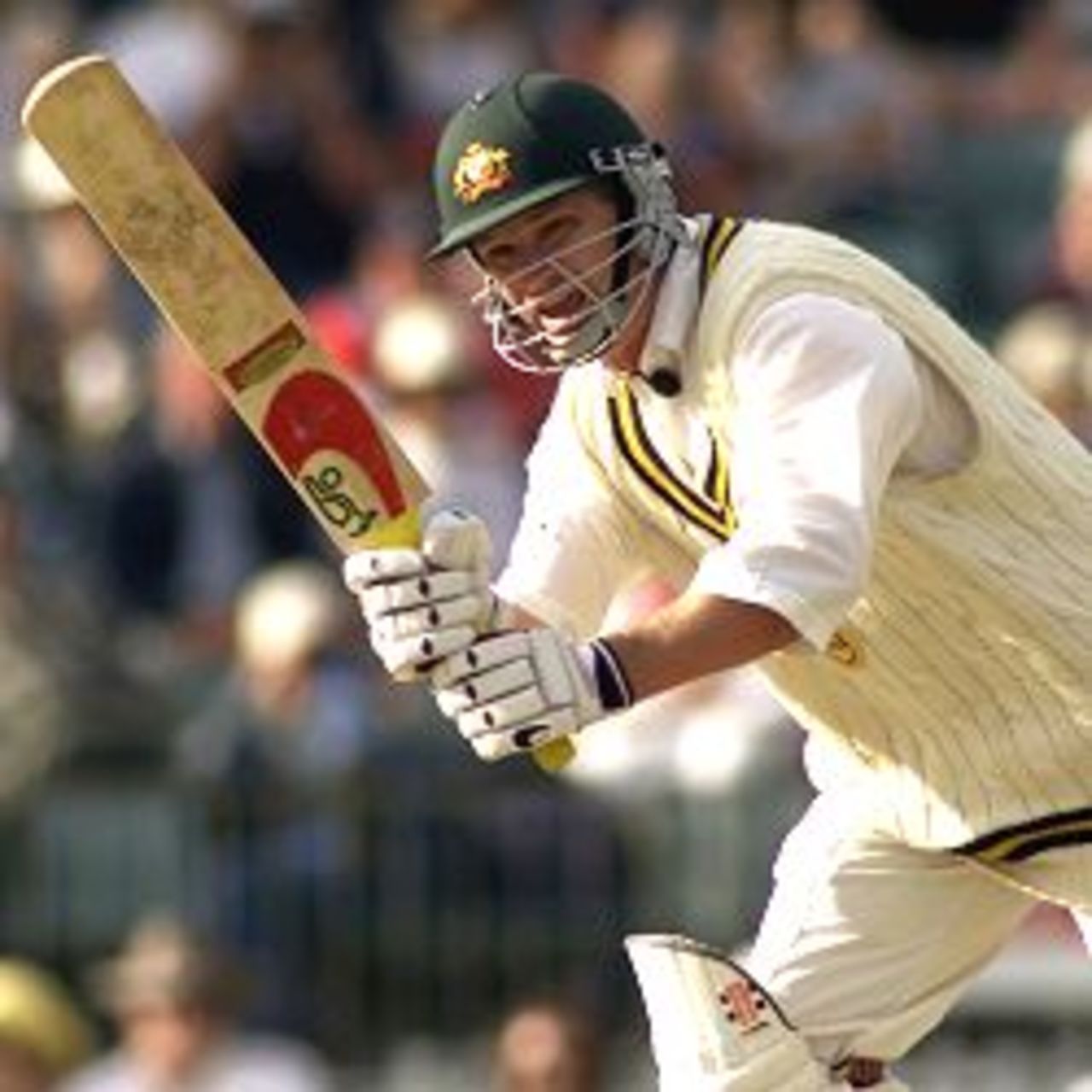 5 Dec 2001: Dean Jones of the Chairman's XI hits out, during the One Day Match between the Australian Cricket Board Chairman's XI and South Africa played at Lilac Hill, Perth, Australia.