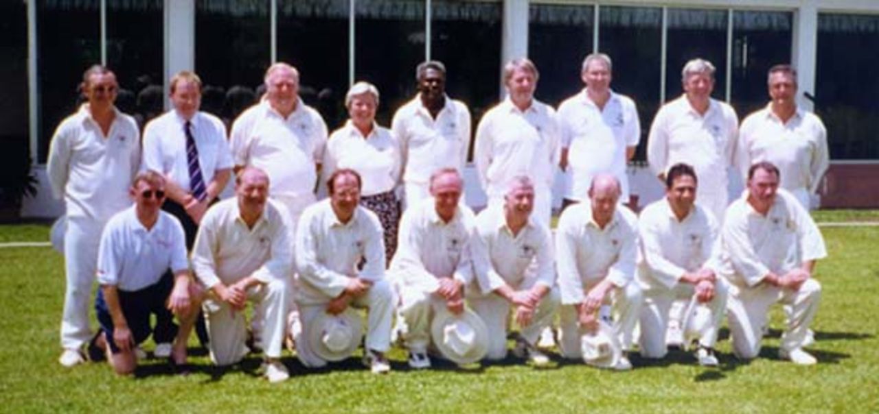Back row: Geoff Owen, Ray Holyer (umpire), Gil Collins, Penny Taylor (scorer), Stan Rudder, Ton Allum, Stuart Hicks, Jim Smallbone, Alan Wright <br> Front Row: Billy Sims, John Harris, Chris Westbrook, Geoff Prouton, Mike Swain, Jan Bridle, Terry Azor, Ton Wharton