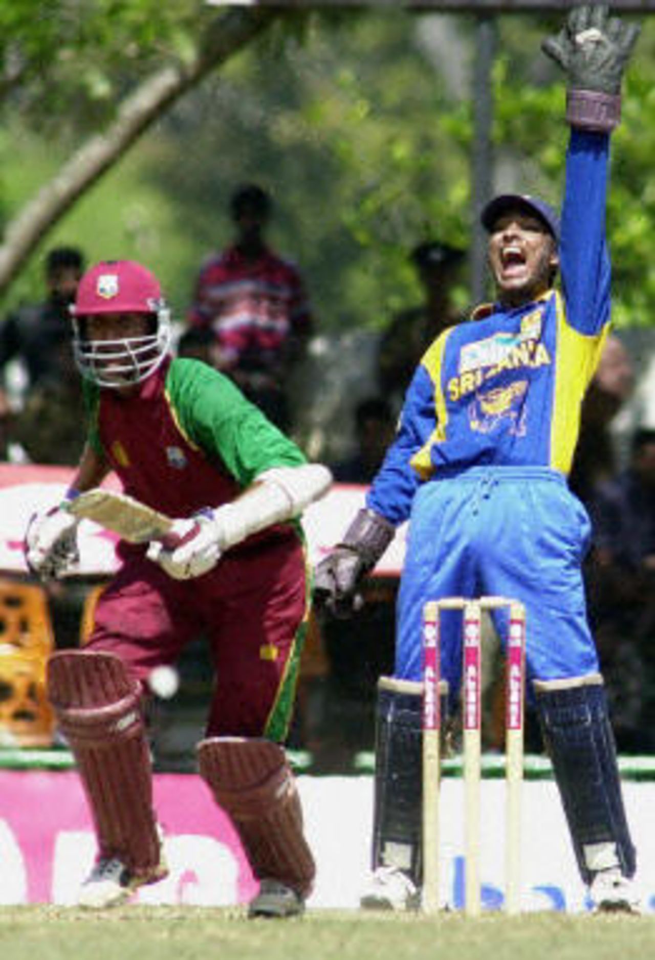 4th Match: Sri Lanka v West Indies at  Asgiriya International Stadium in Kandy, LG Abans Triangular Series Dec 2001.