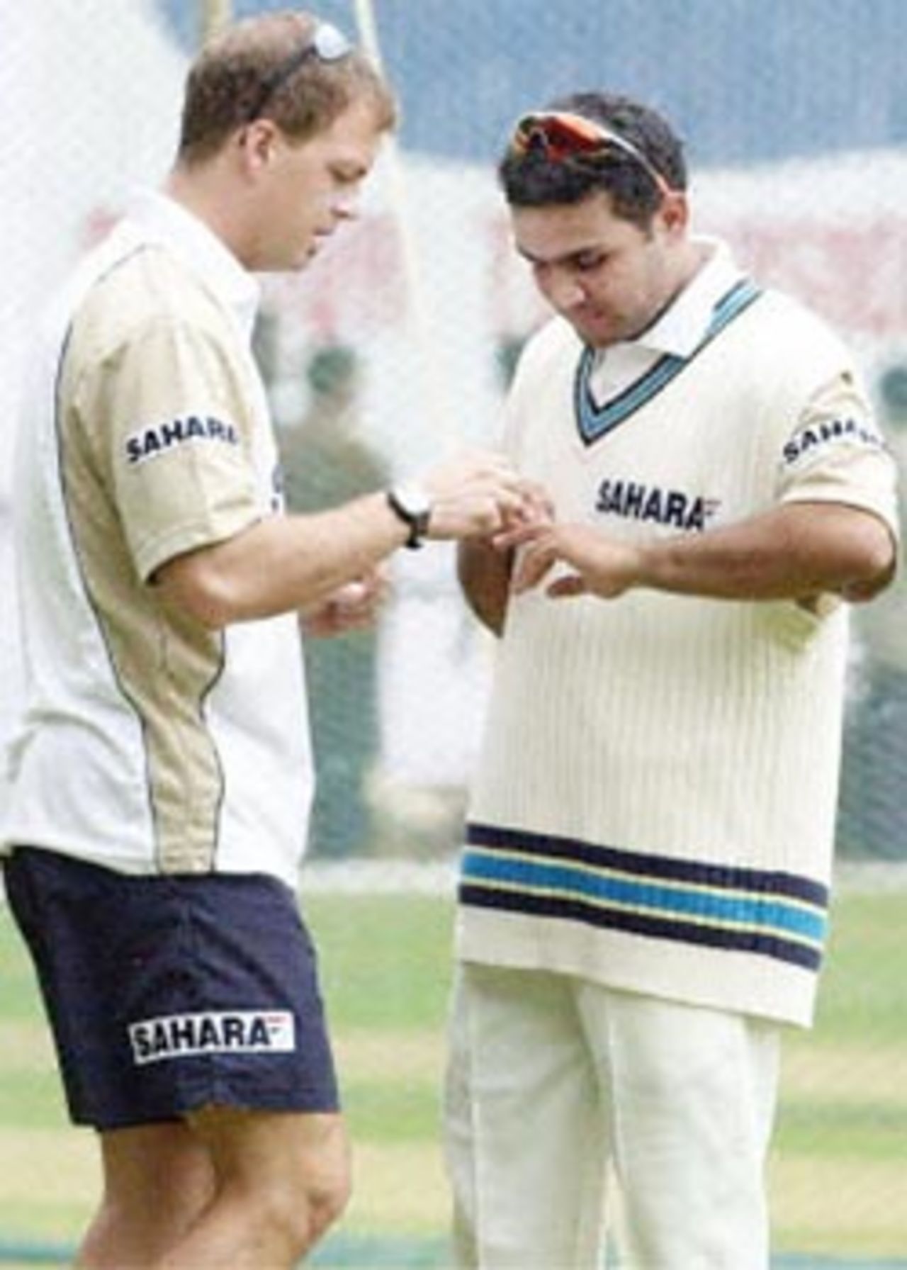 India v England, 3rd Test match, Practice at M Chinnaswamy Stadium, Bangalore, 18 December 2001