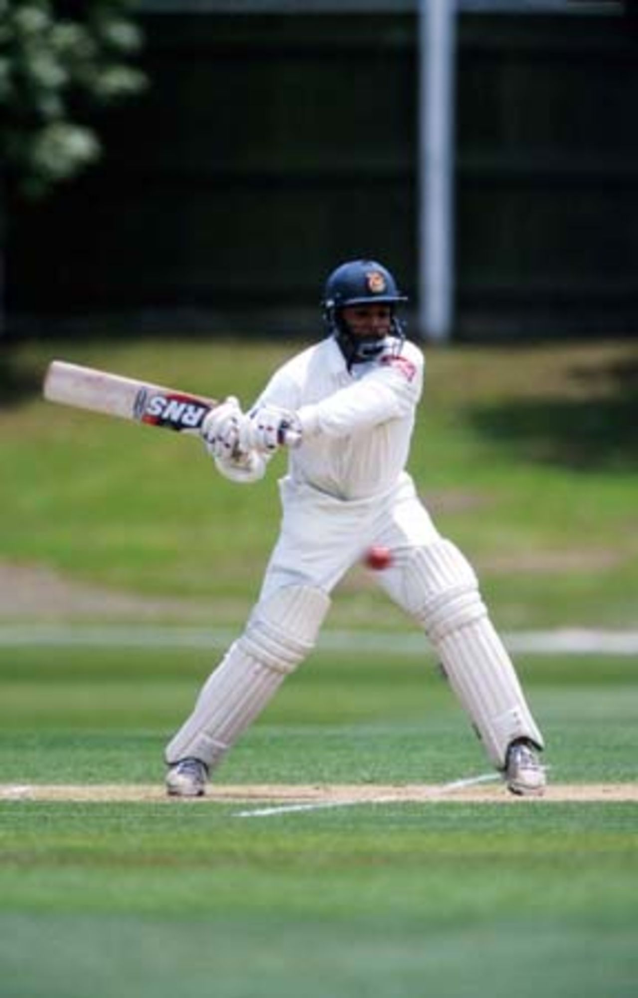 Bangladeshi batsman Javed Omar about to play a delivery during his second innings of four. Tour match: Auckland v Bangladeshis at Eden Park Outer Oval, Auckland, 12-15 Dec 2001 (14 December 2001).