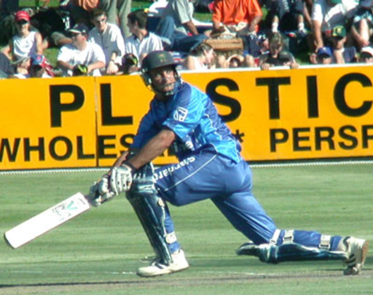 Lloyd Ferreira paddles a ball to the boundary