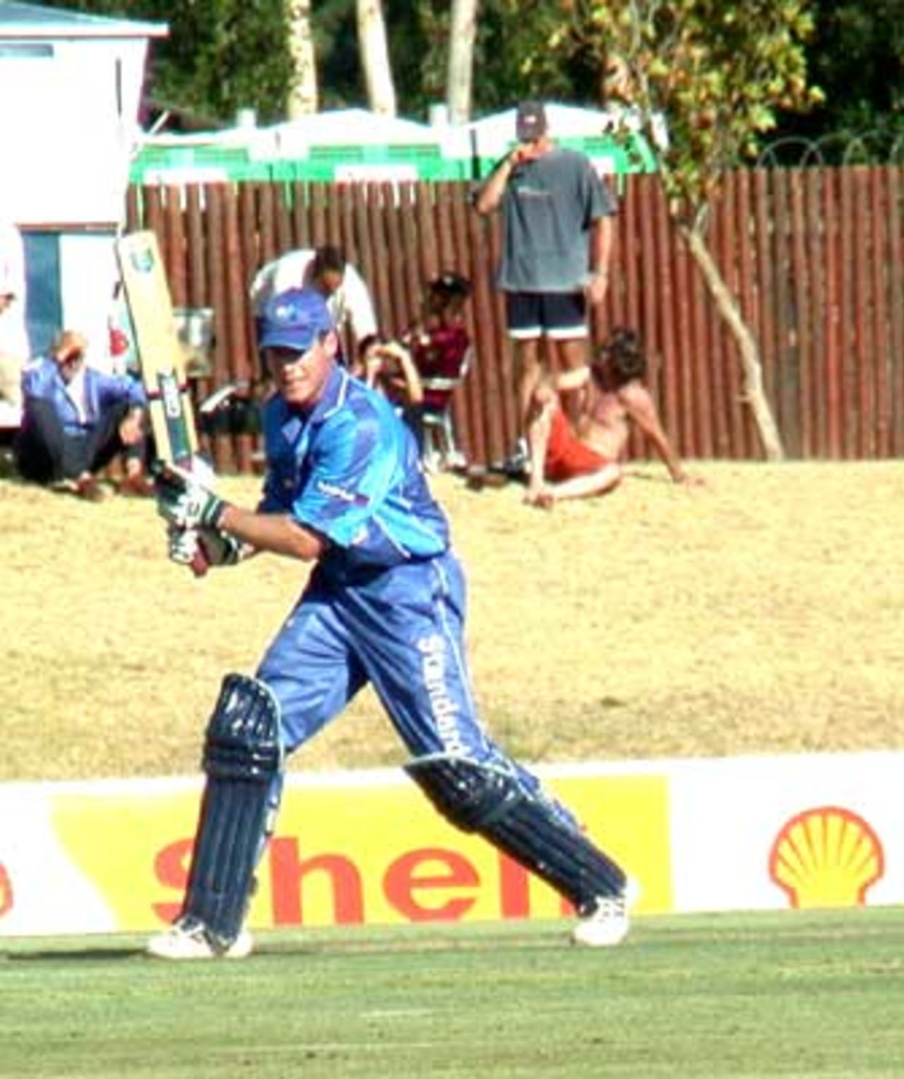 WP's Neil Johnson plays a ball into the covers against Boland a Standard Bank Cup match at Paarl on Friday