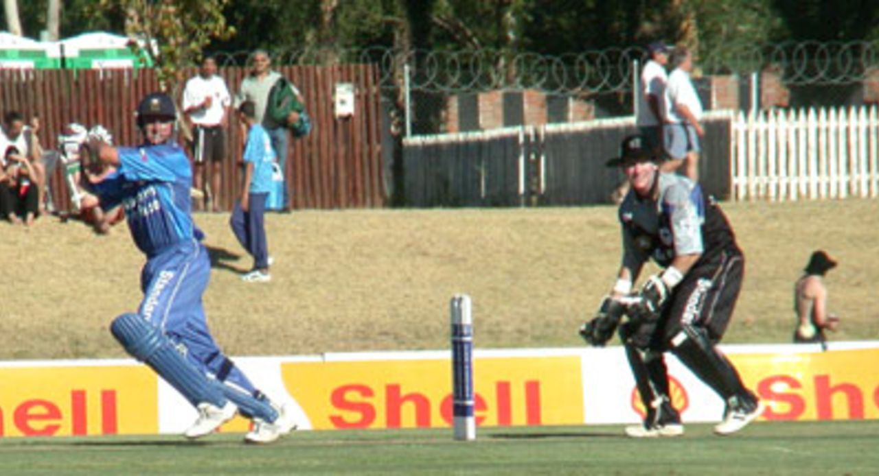 WP opening bat Graeme Smith drives a ball to the cover boundary against Boland in a Standard Bank Cup match at Paarl on Friday