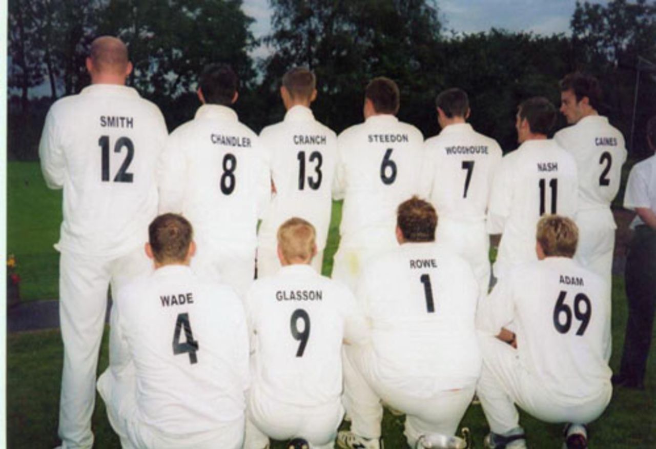 South Wilts Cricket Club sporting their numbered shirts