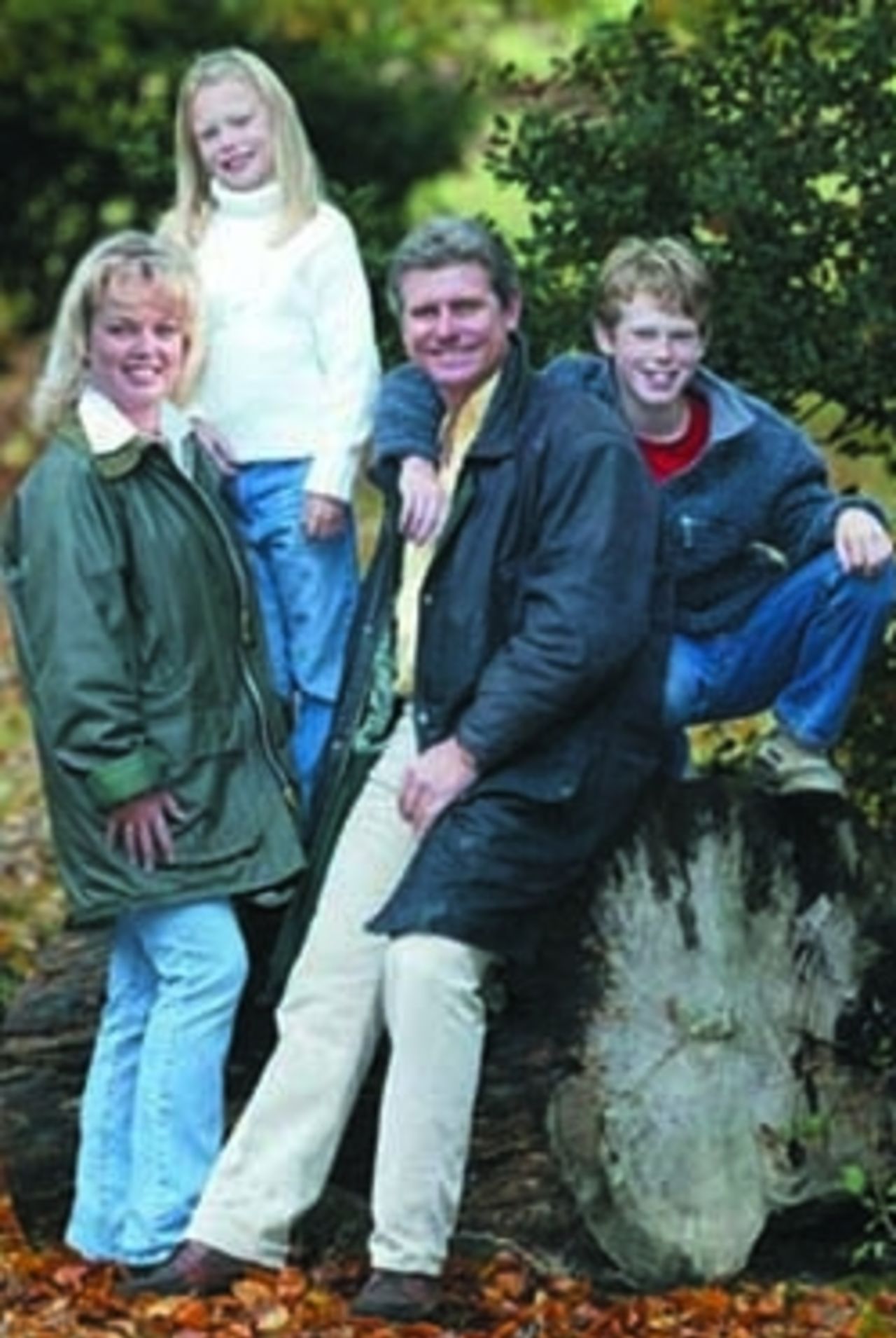 Robin Smith with wife Kathy, son Harrison and daughter Margot.