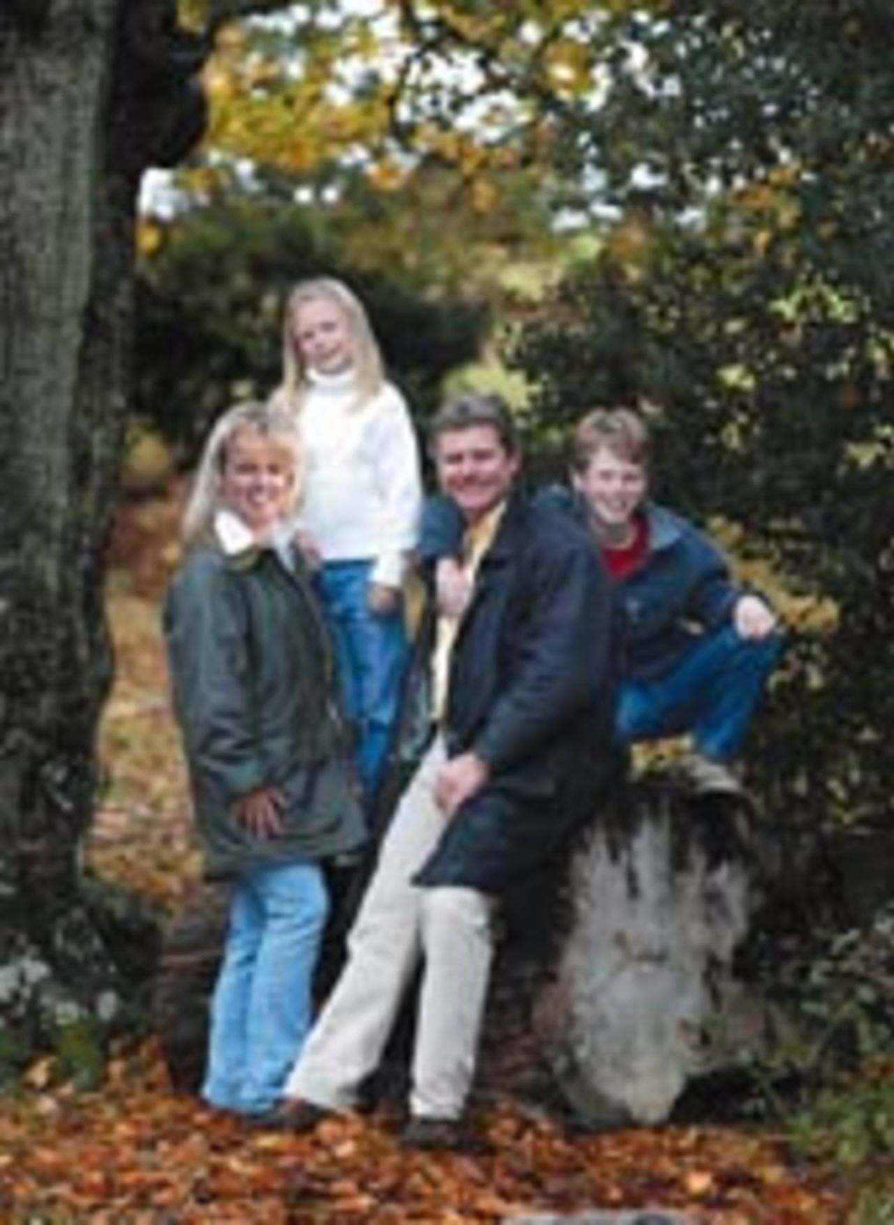 Robin Smith with wife Kathy, son Harrison and daughter Margot.