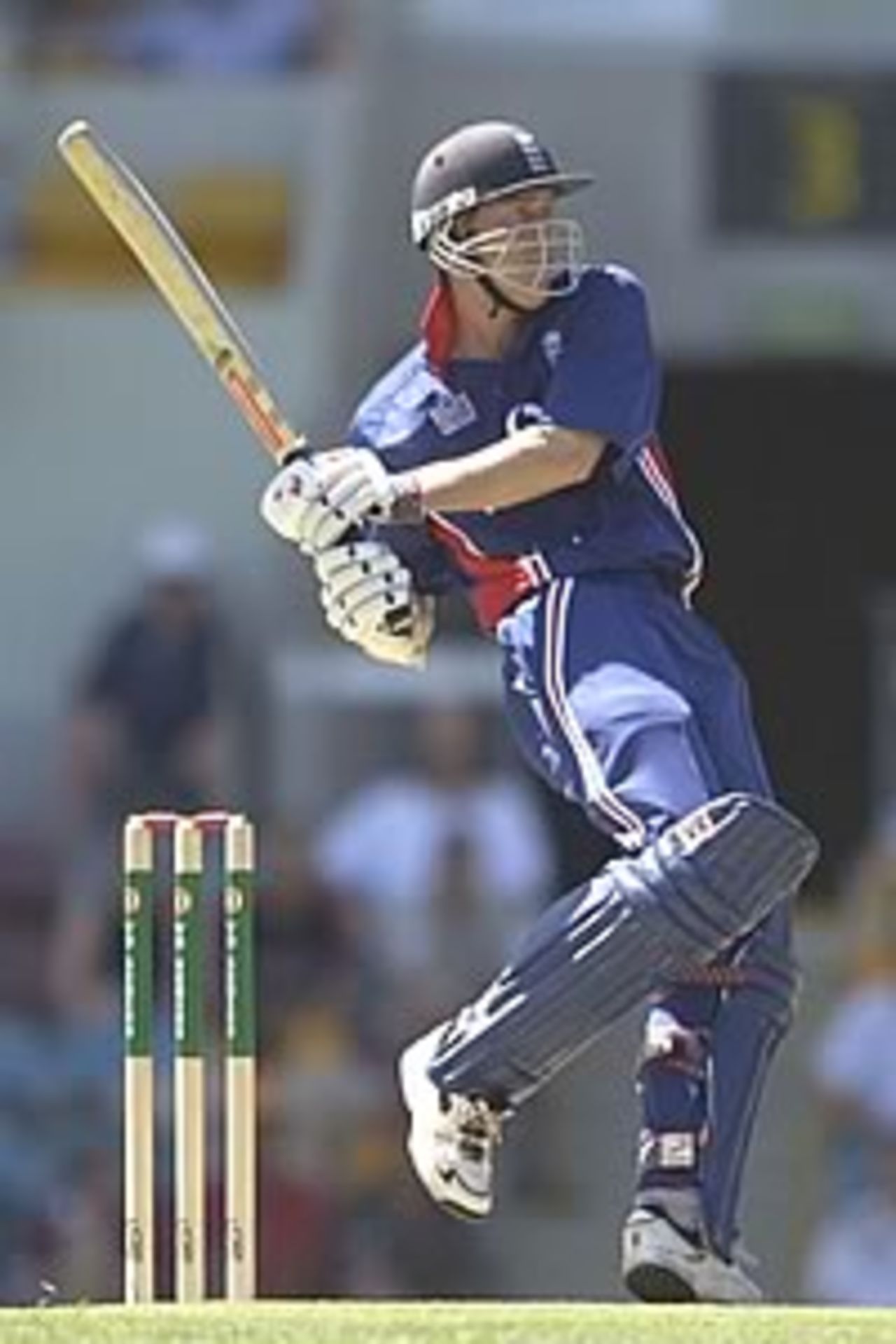 BRISBANE - DECEMBER 17: Nick Knight of England hits out during the One Day International match between Sri Lanka and England at the Gabba in Brisbane, Australia on December 17, 2002.