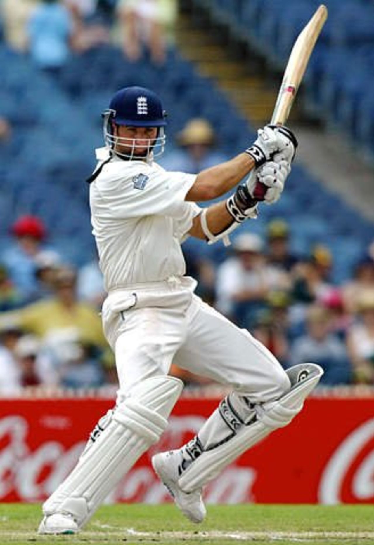 Michael Vaughan hits a four during his innings of 145 against Australia in the fourth Ashes Test, Melbourne, Sun 29 Dec 2002
