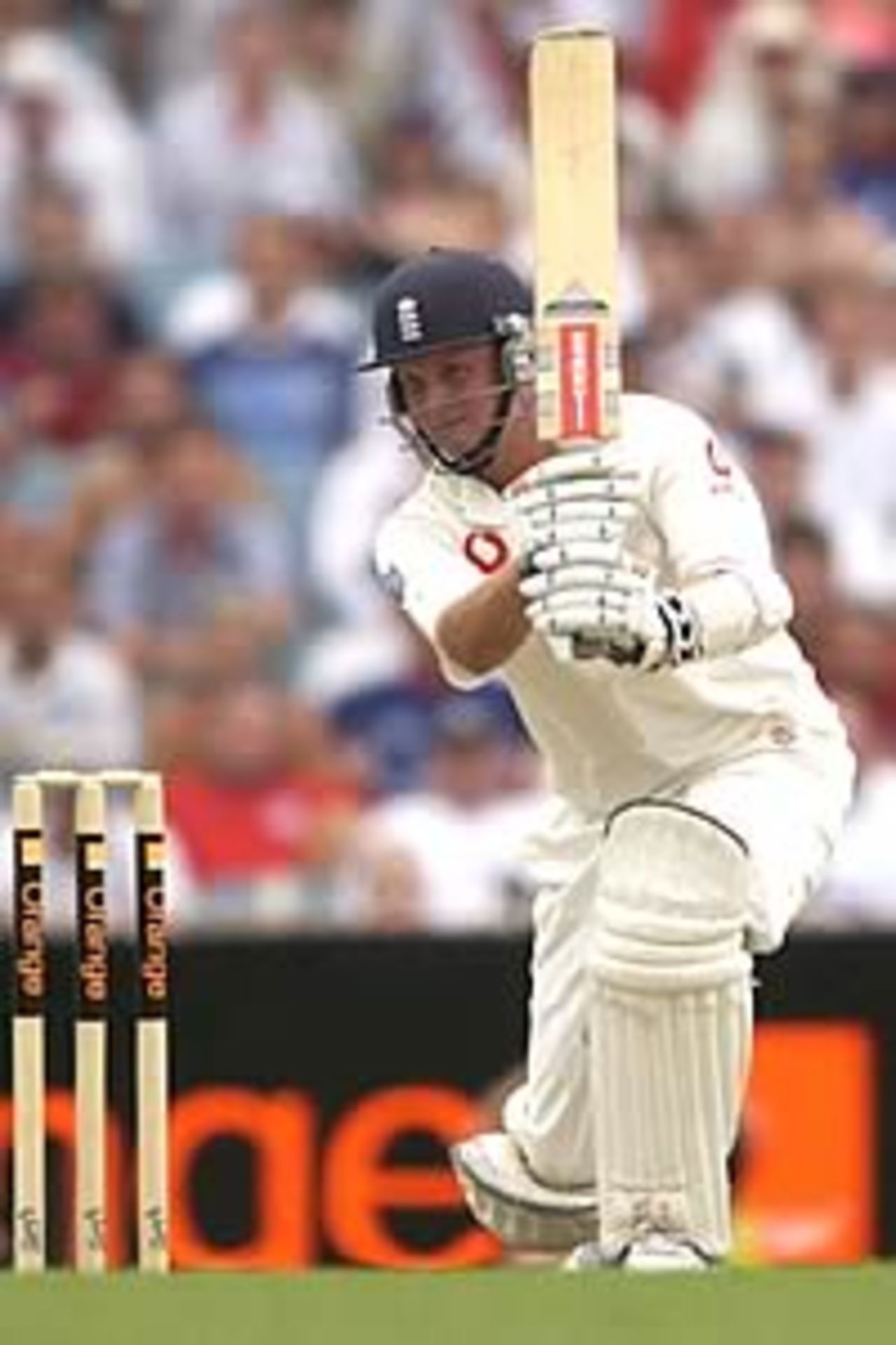 MELBOURNE - DECEMBER 29: Robert Key of England hits out during the fourth day of the fourth Ashes Test between Australia and England at the Melbourne Cricket Ground in Melbourne, Australia on December 29, 2002.