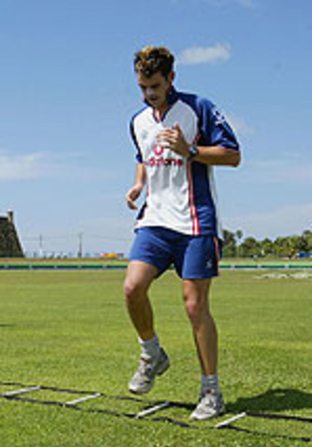 James Anderson undergoing fitness test