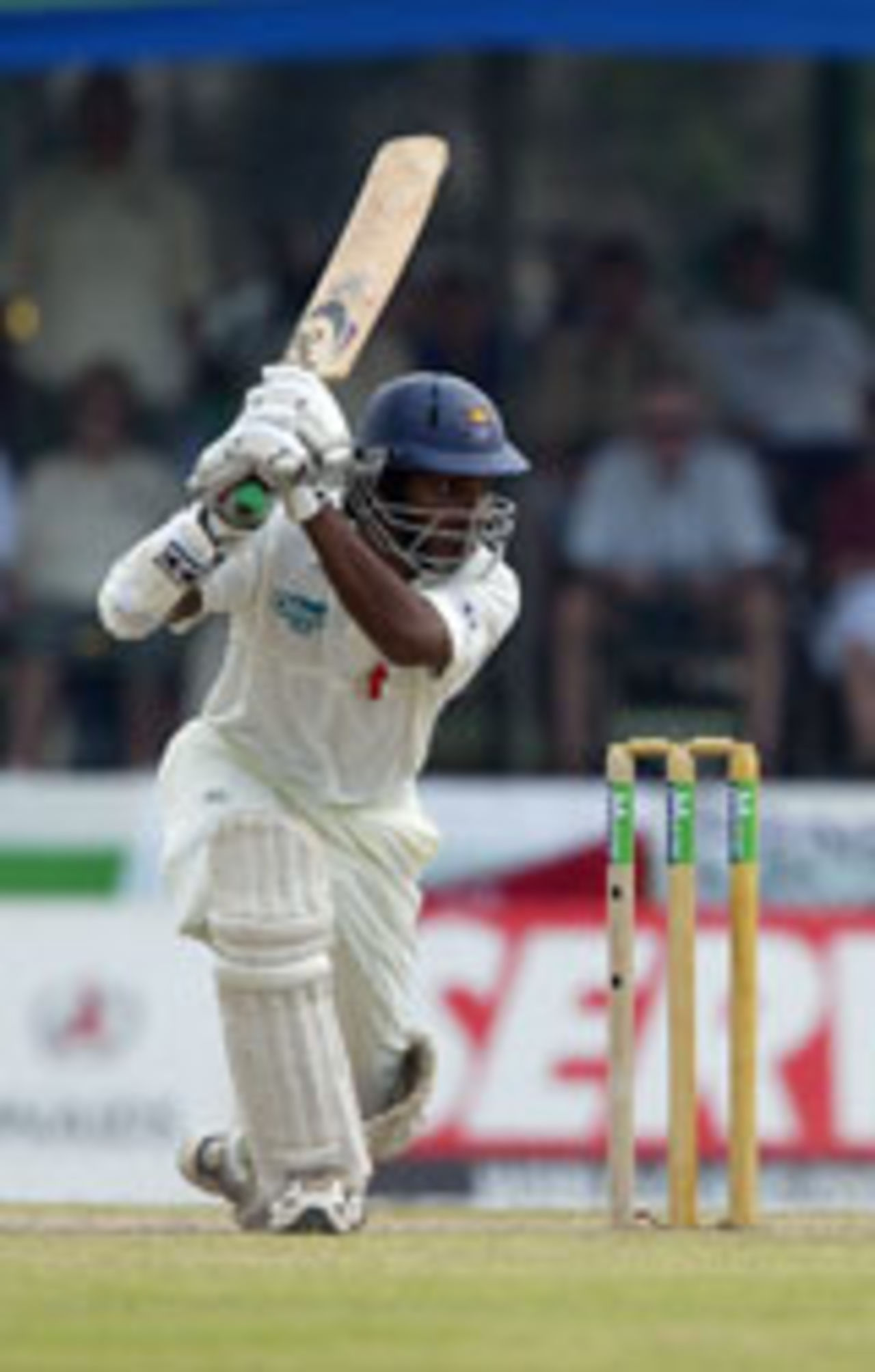 Kumar Sangakkara drives, Sri Lanka v England, 1st Test, Galle, December 2, 2003