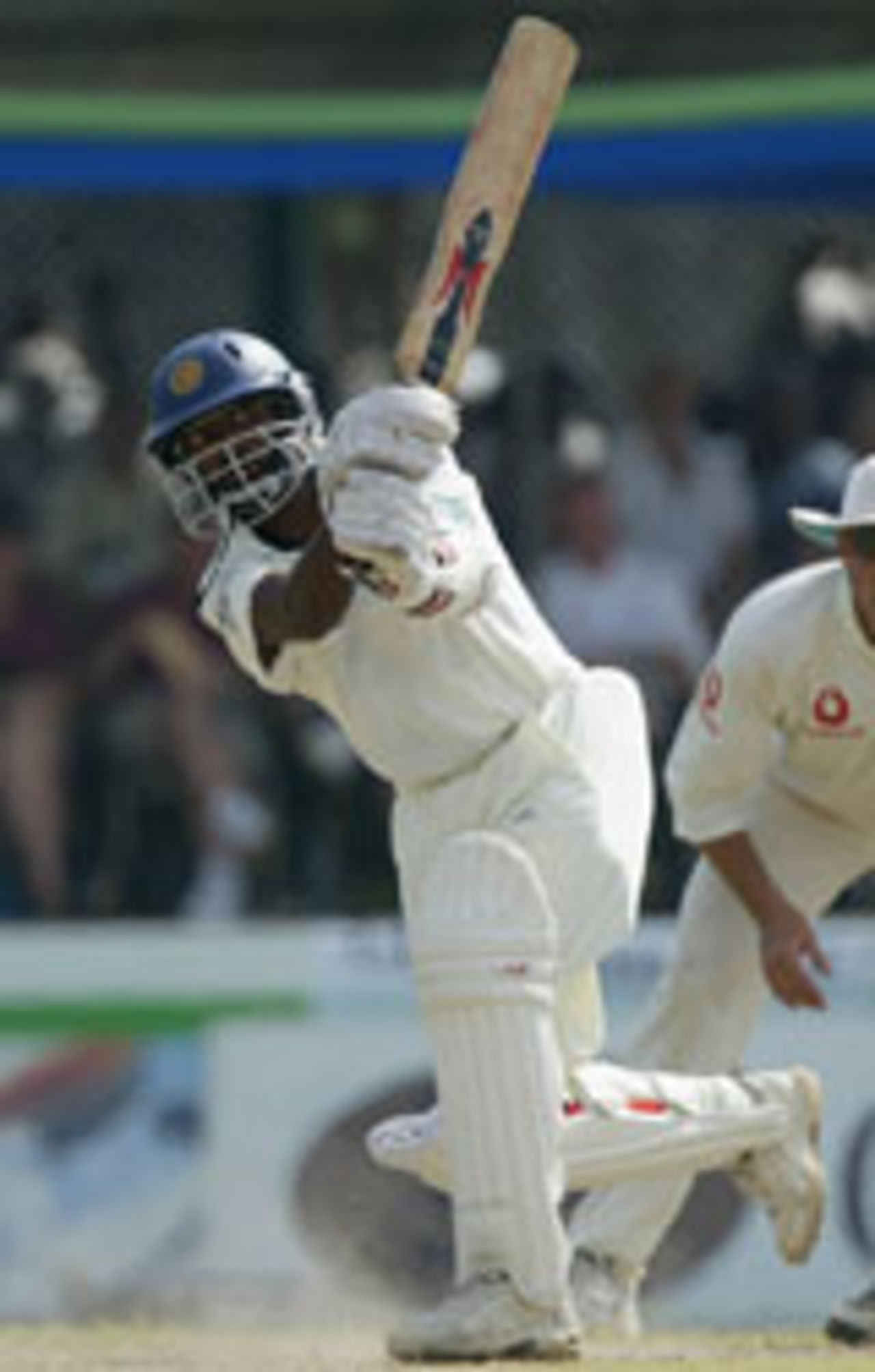 Muttiah Muralitharan hits out, Sri Lanka v England, 1st Test, Galle, December 3, 2003