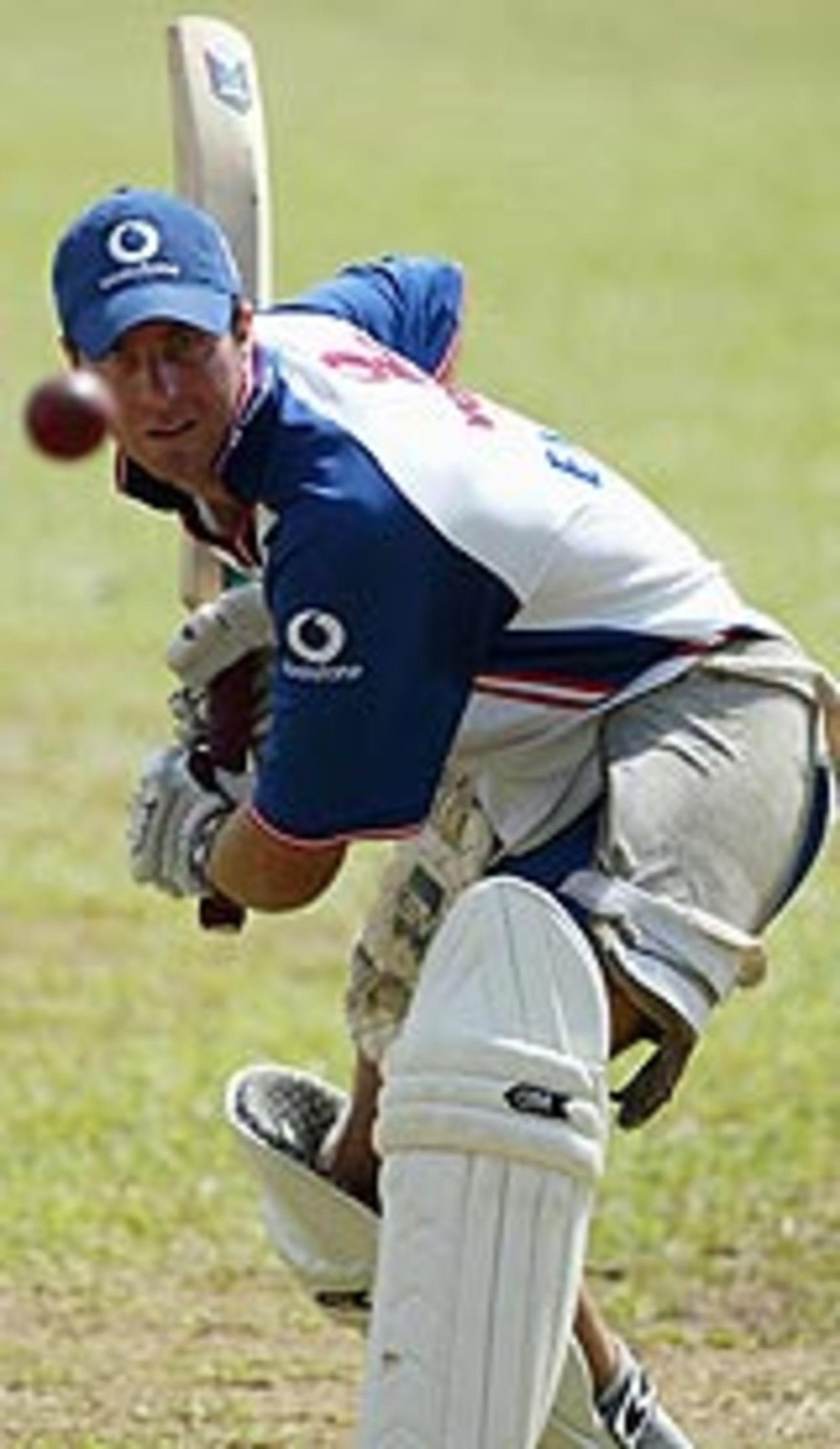 Michael Vaughan - eye on the ball in Kandy in preparation for the second Test