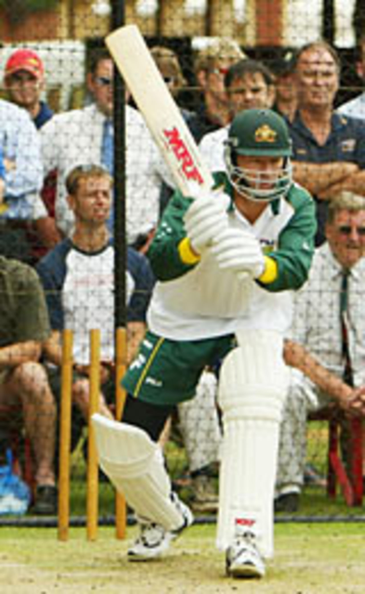 Steve Waugh in the nets at the Adelaide Oval, December 10, 2003