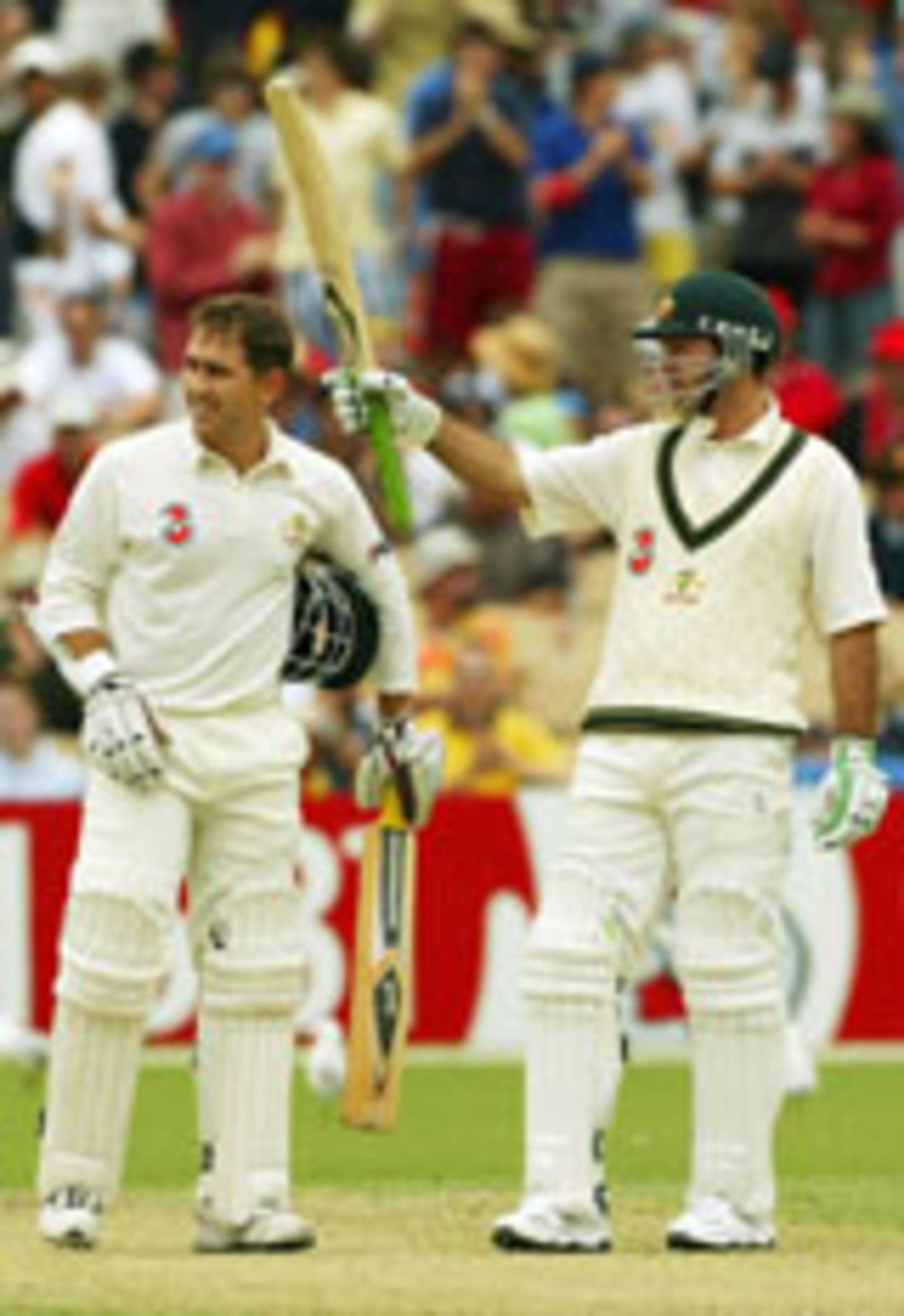 Ricky Ponting on his way to a hundred, Day 1, 2nd Test, Adelaide, 12 December, 2003