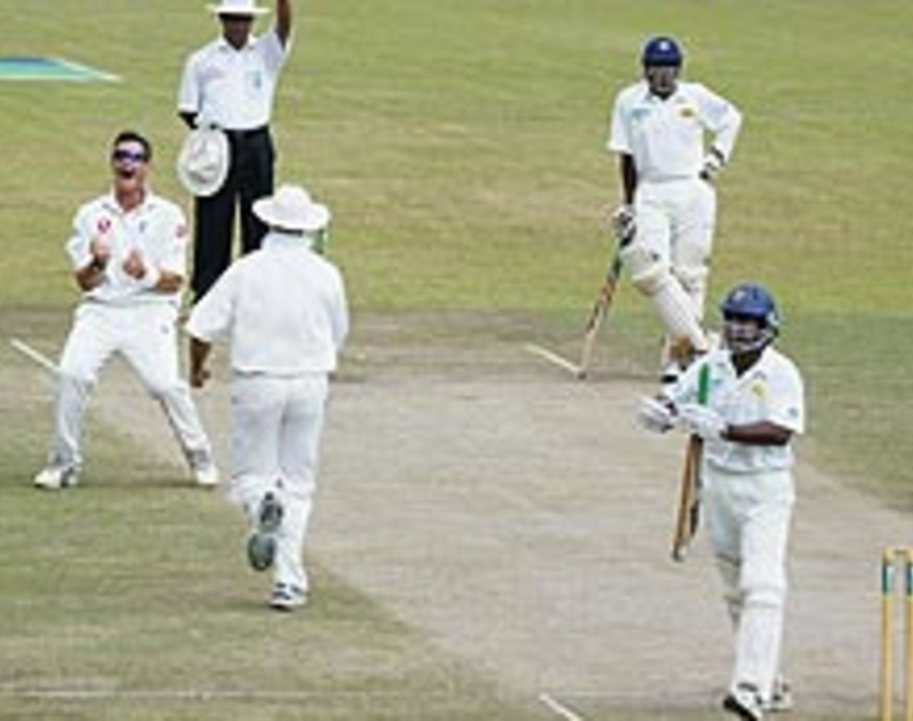 Joy for Giles - Sangakkara is out in Kandy