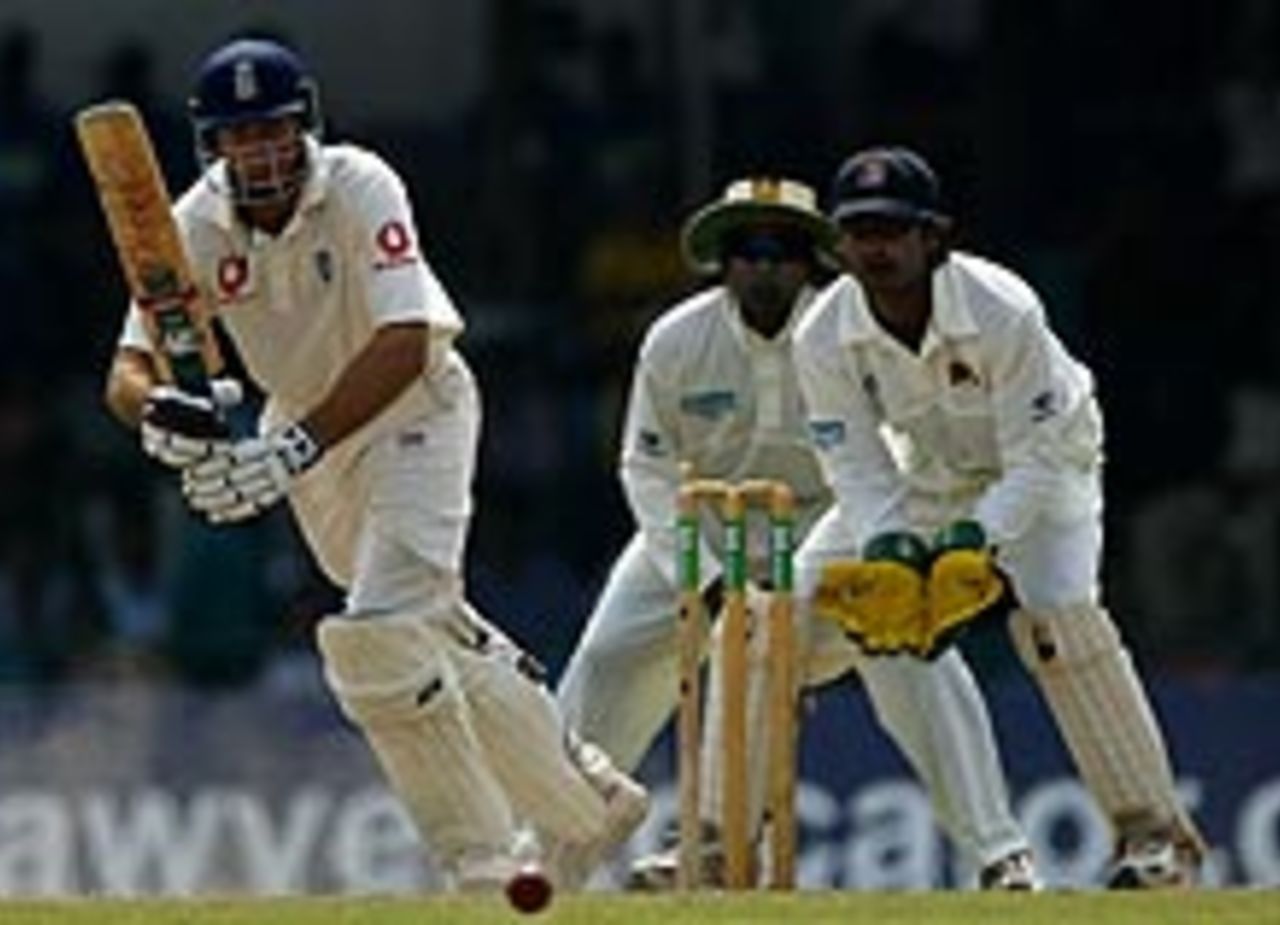 Michael Vaughan on his way to his tenth Test hundred