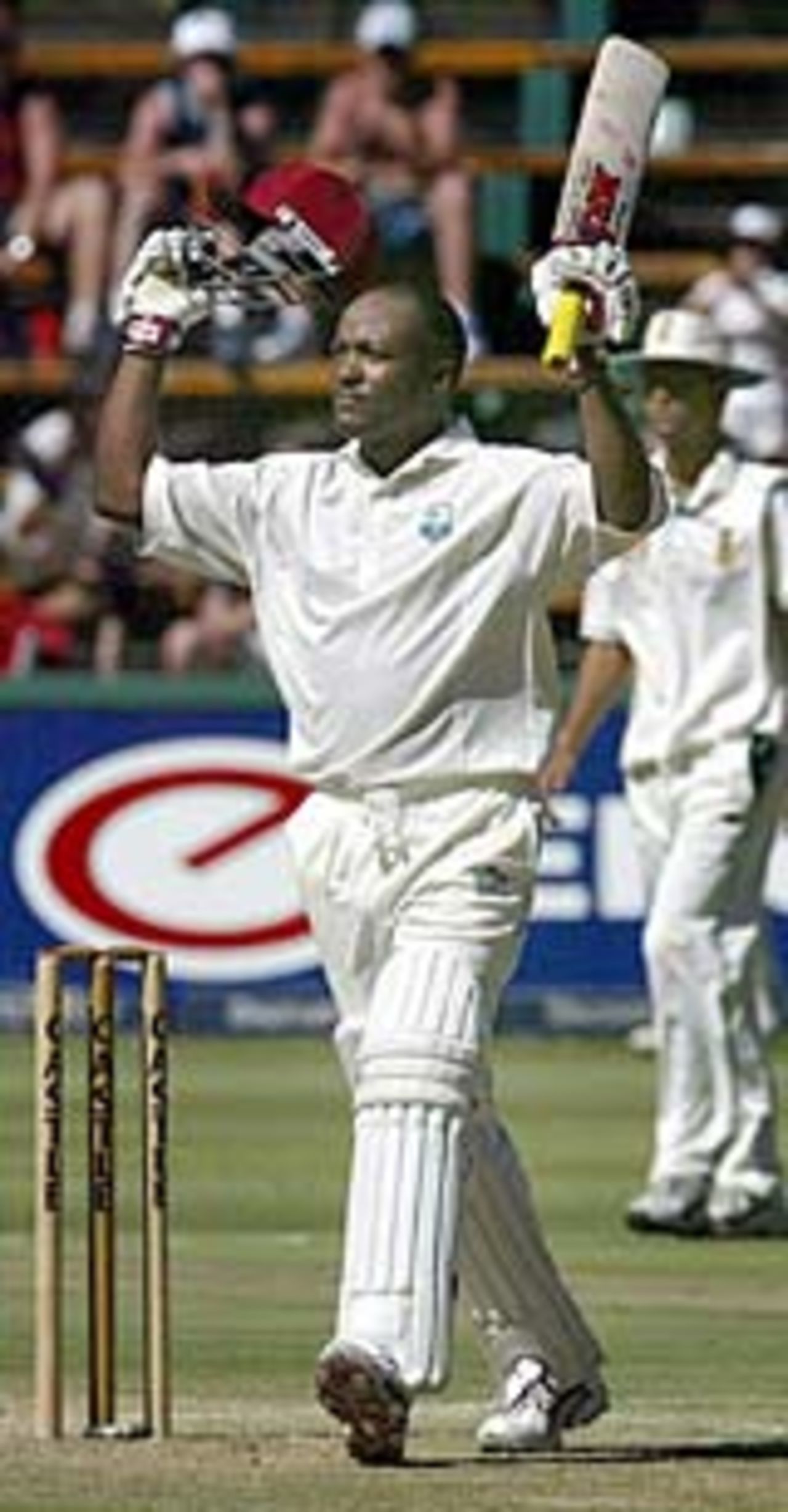 Brian Lara reaches his outstanding hundred - his 23rd in Tests and his first against South Africa, South Africa v West Indies, 1st Test, Johannesburg, December 14, 2003