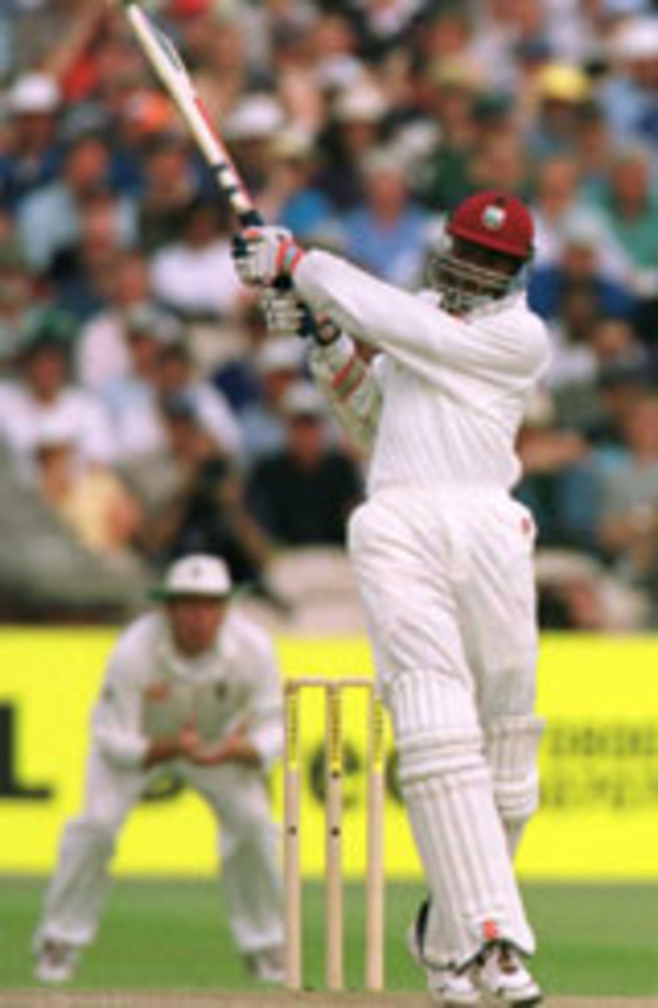 Adrian Griffith batting, England v West Indies, Old Trafford, August 5, 2000
