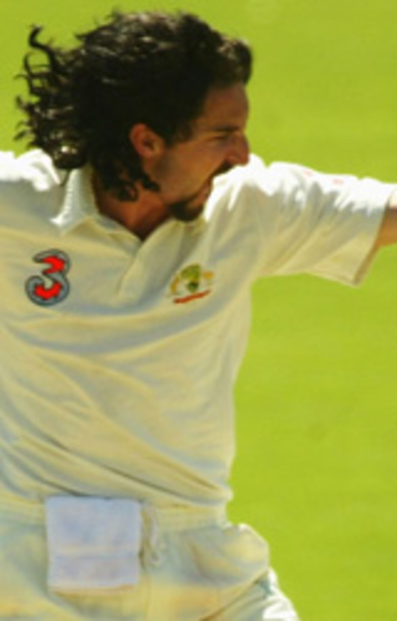 Jason Gillespie celebrates after trapping Akash Chopra leg before, Australia v India, 2nd Test, Adelaide, 5th day, Dec 15, 2003