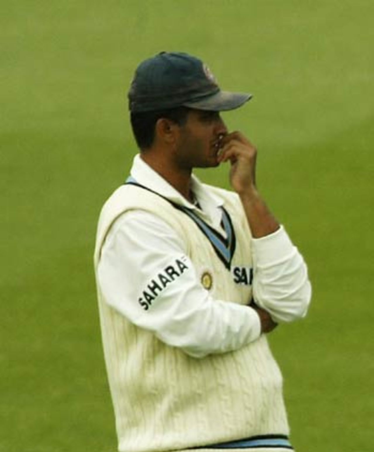 Ganguly fretted in a corner, Australia A v Indians, tour game, Hobart, 3rd day, December 21, 2003