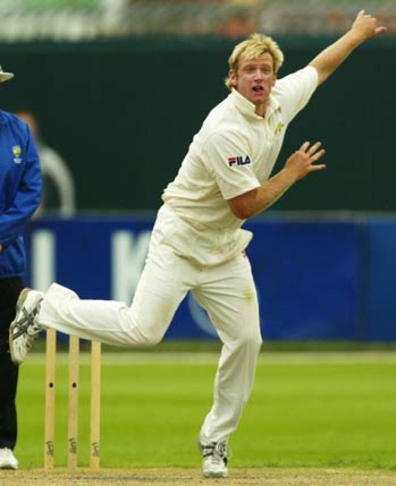 Australia A finally declared, but only Cameron White enjoyed that, getting a bowl, Australia A v Indians, tour game, Hobart, 3rd day, December 21, 2003
