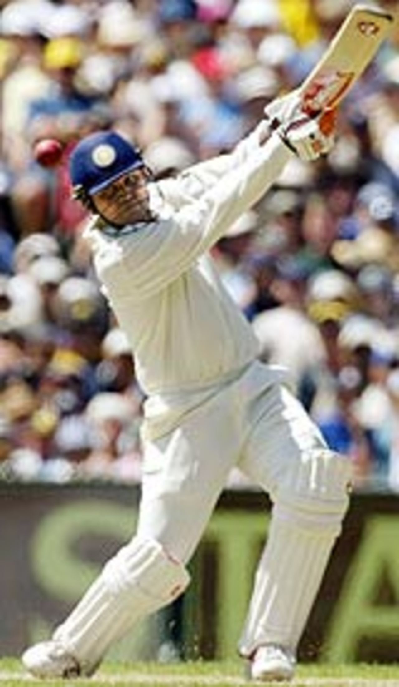 Virender Sehwag plays an uppish square-drive, Australia v India, 3rd Test, Melbourne, 1st day, December 26, 2003