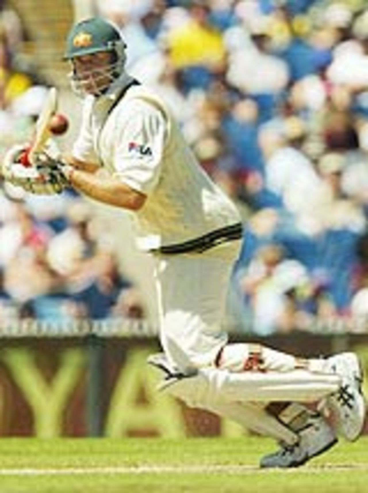 Matthew Hayden in action, Australia v India, 3rd Test, Melbourne, 2nd day, December 27, 2003