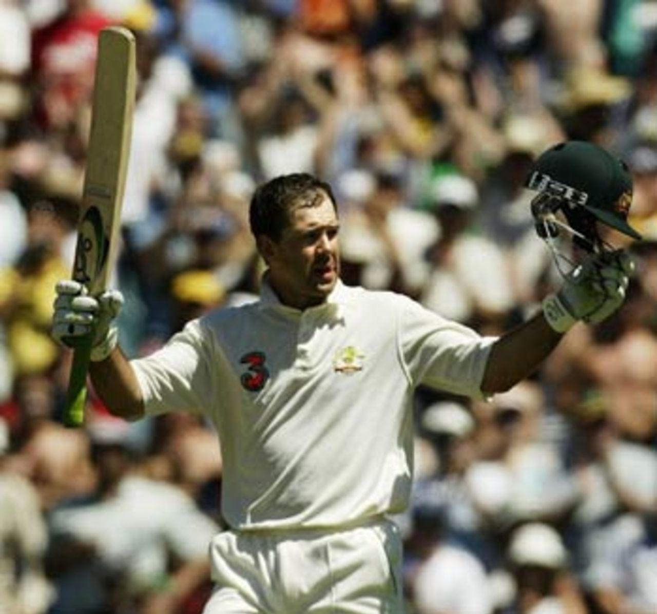 And Ricky Ponting celebrated his double-century, Australia v India, 3rd Test, Melbourne, 3rd day, December 28, 2003