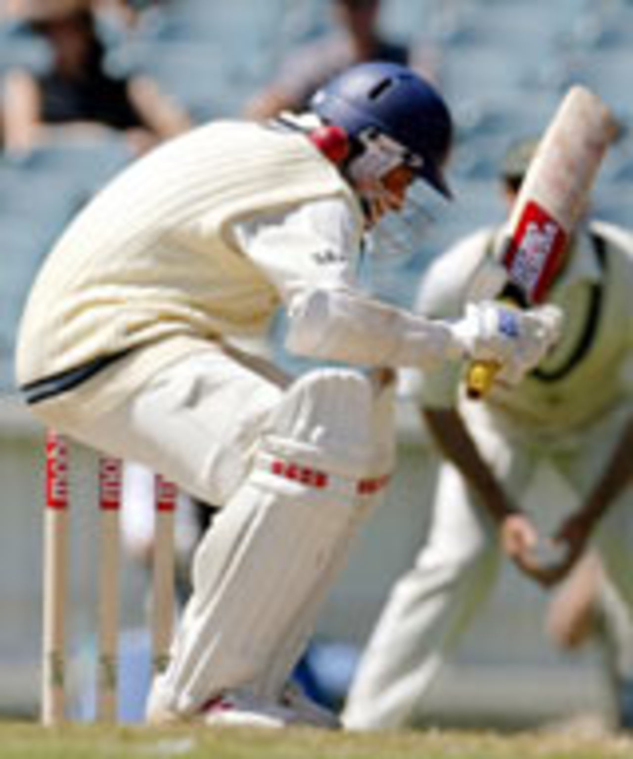 Sourav Ganguly ducks into a bouncer in the Melbourne Test, Australia v India, 3rd Test, Melbourne, 4th day, December 29, 2003