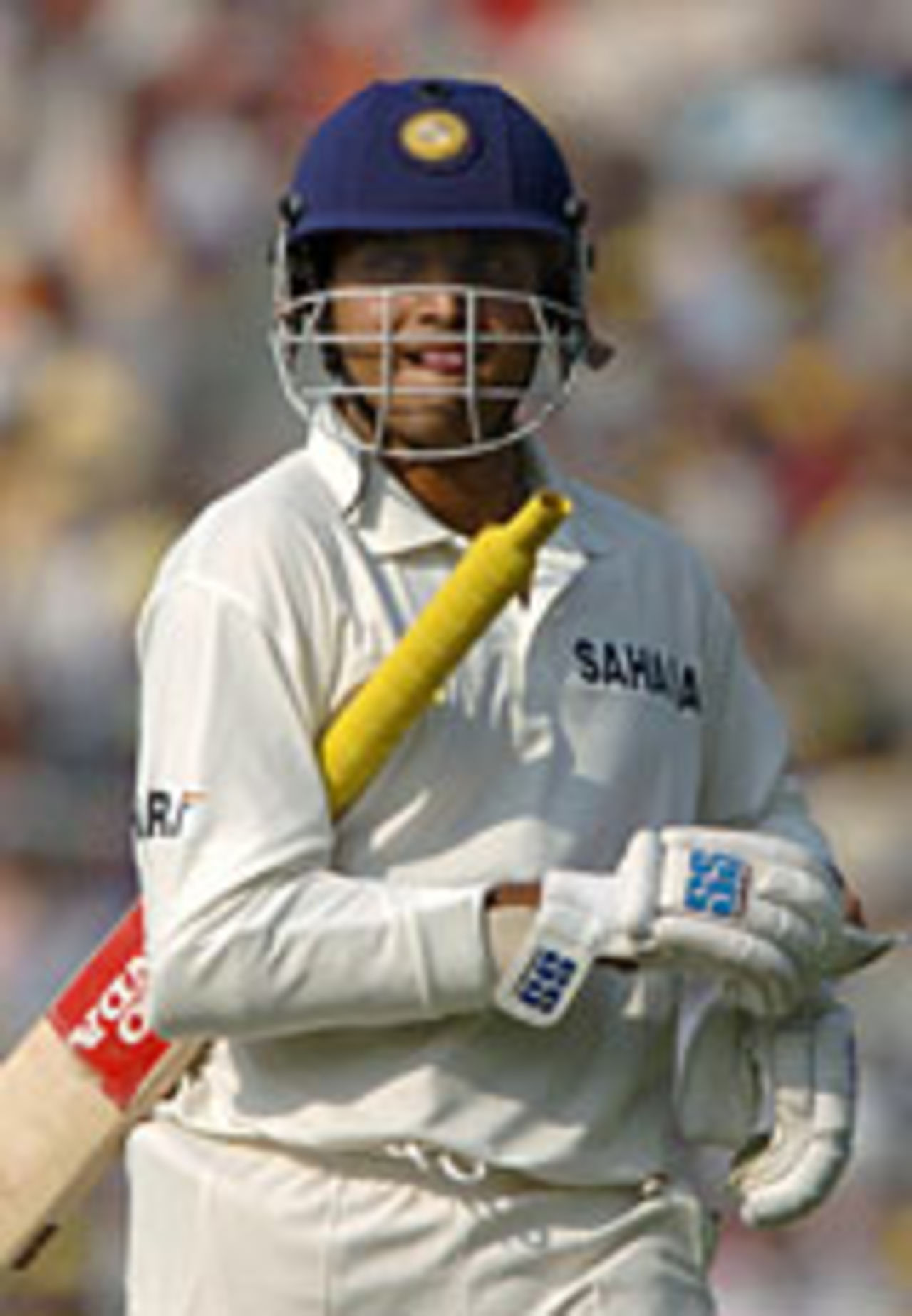 Sourav Ganguly on his way back after being dismissed, India v South Africa, third day, second Test, Kolkata, December 1 2004