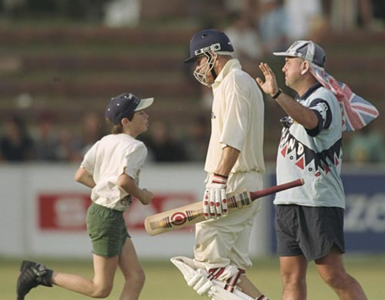 Nick Knight trudges off after being run out for 96, Zimbabwe v England, 1st Test, Bulawayo, December 22, 1996