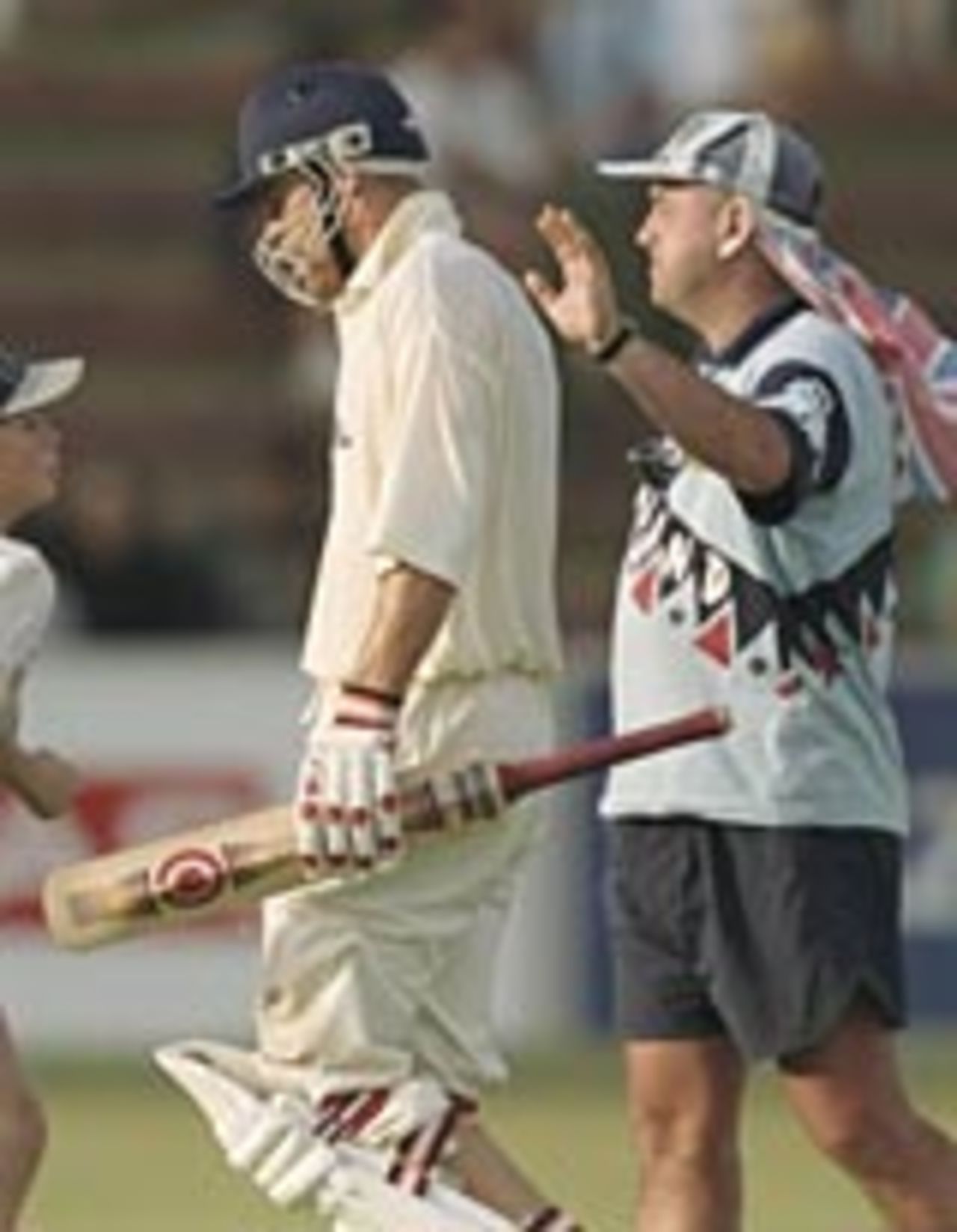 Nick Knight trudges off after being run out for 96, Zimbabwe v England, 1ts Test, Bulawayo, December 22, 1996