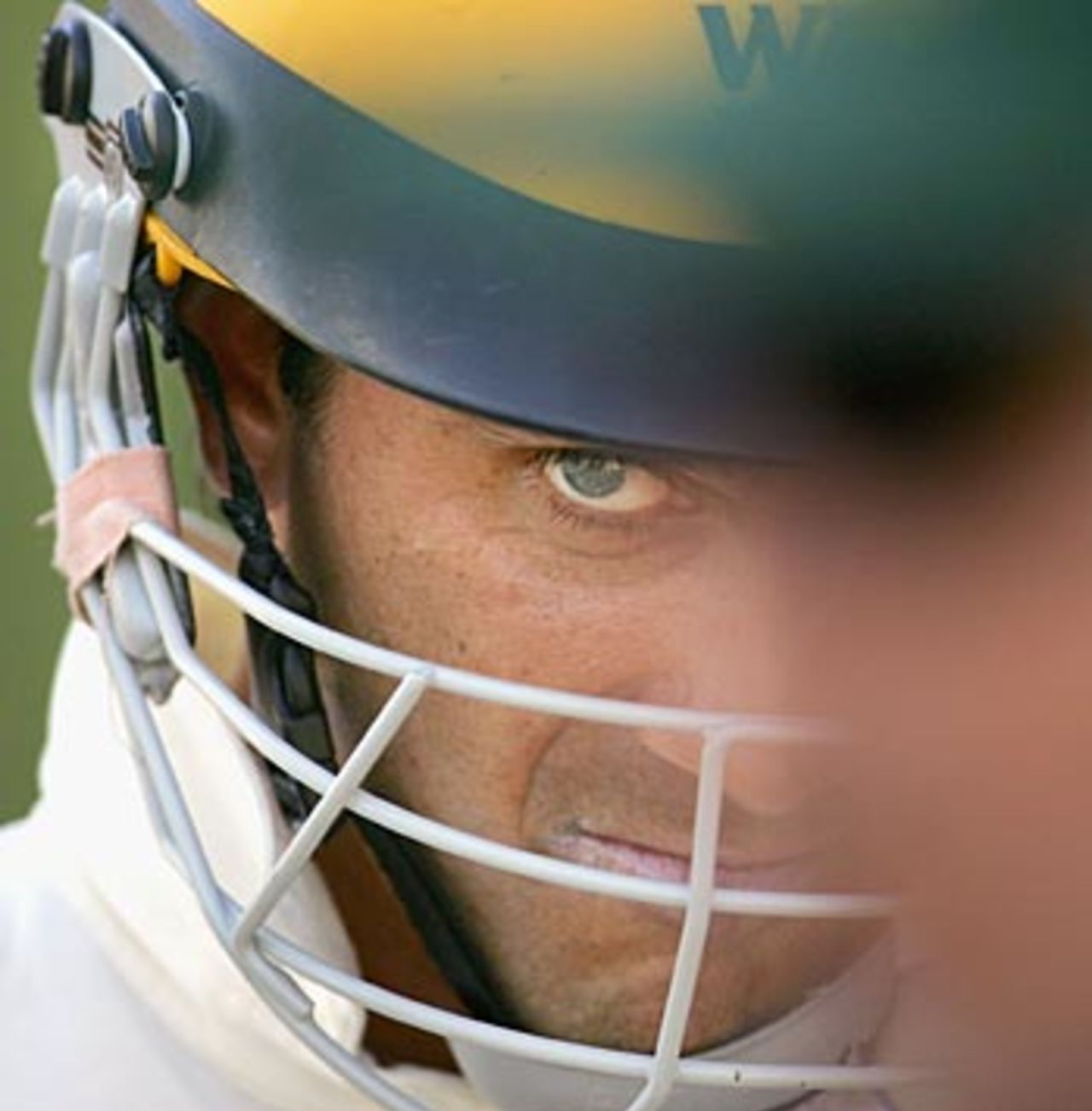 Justin Langer in pensive mood, Pakistanis v CA Chairman's XI, Lilac Hill, Perth, December 7, 2004