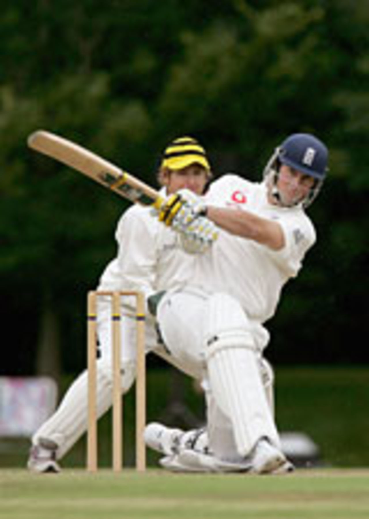 Marcus Trescothick sweeps, Oppenheimer's XI v England, Randjesfontein, December 8 2004