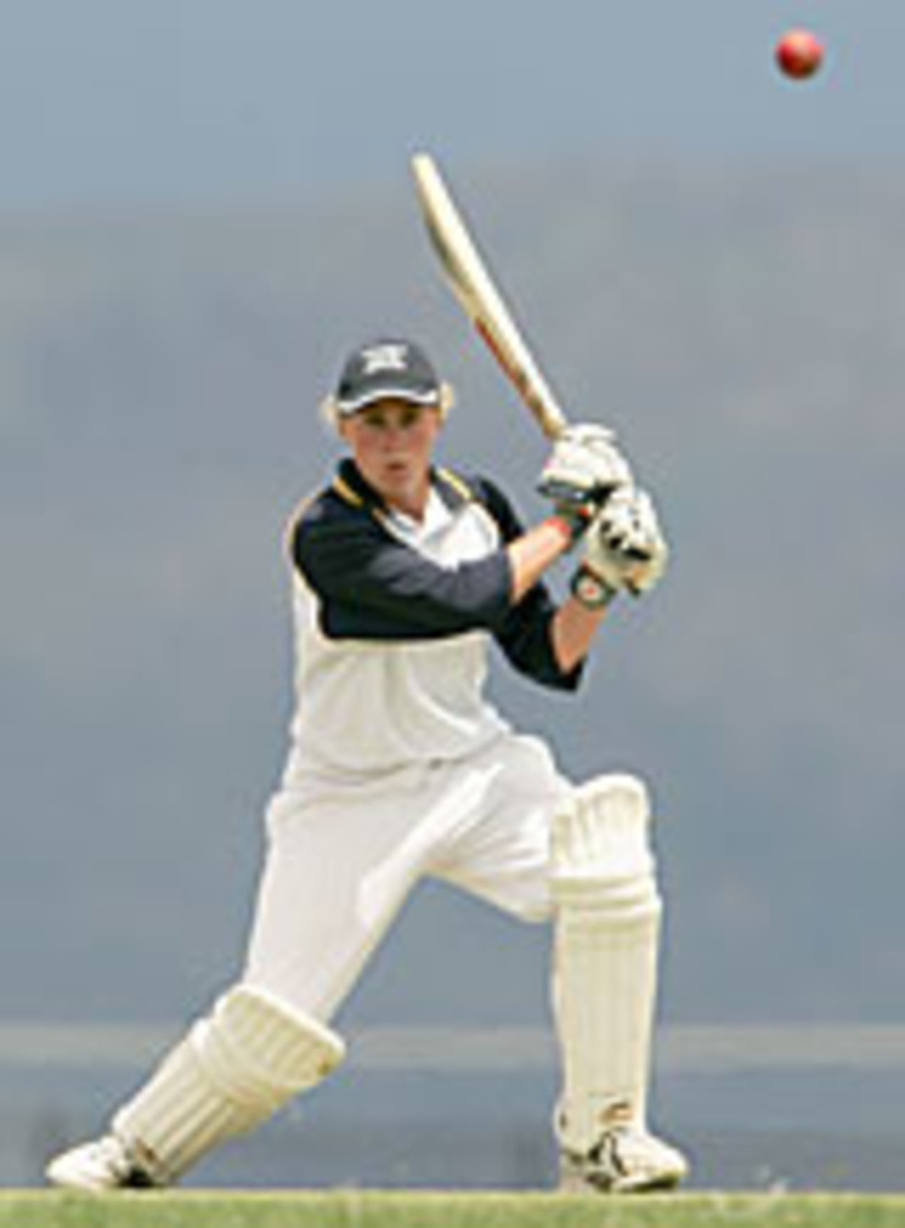 Carolyn Bradley of Victoria plays off the front foot against New South Wales, Chisholm Oval, Canberra, December 9 2004