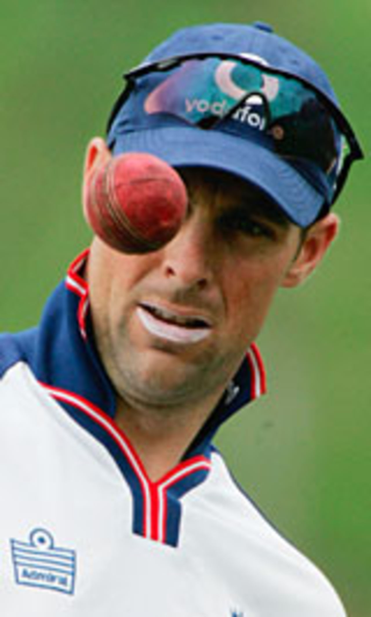 Marcus Trescothick tossing the ball during a practice session at The Wanderers, Johannesburg, December 9 2004