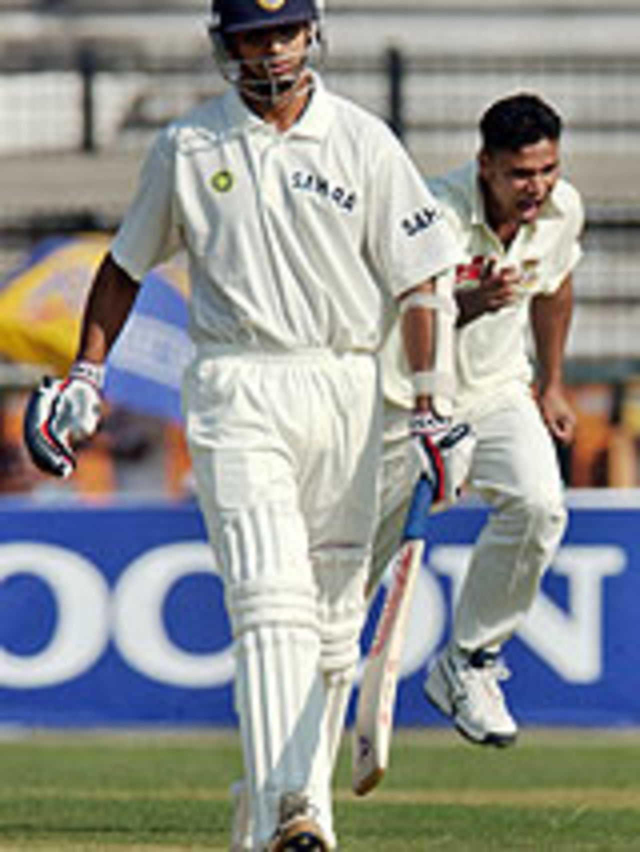 Rahul Dravid walks away after being bowled by Mashrafe Mortaza, Bangladesh v India, Dhaka, December 11 2004