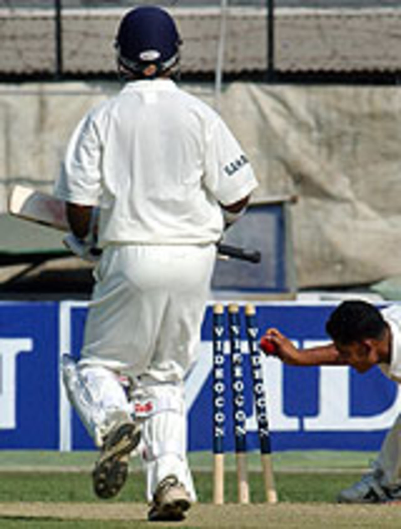 Mushfiqur Rahman runs out Gautam Gambhir, Bangladesh v India, Dhaka, December 11, 2004