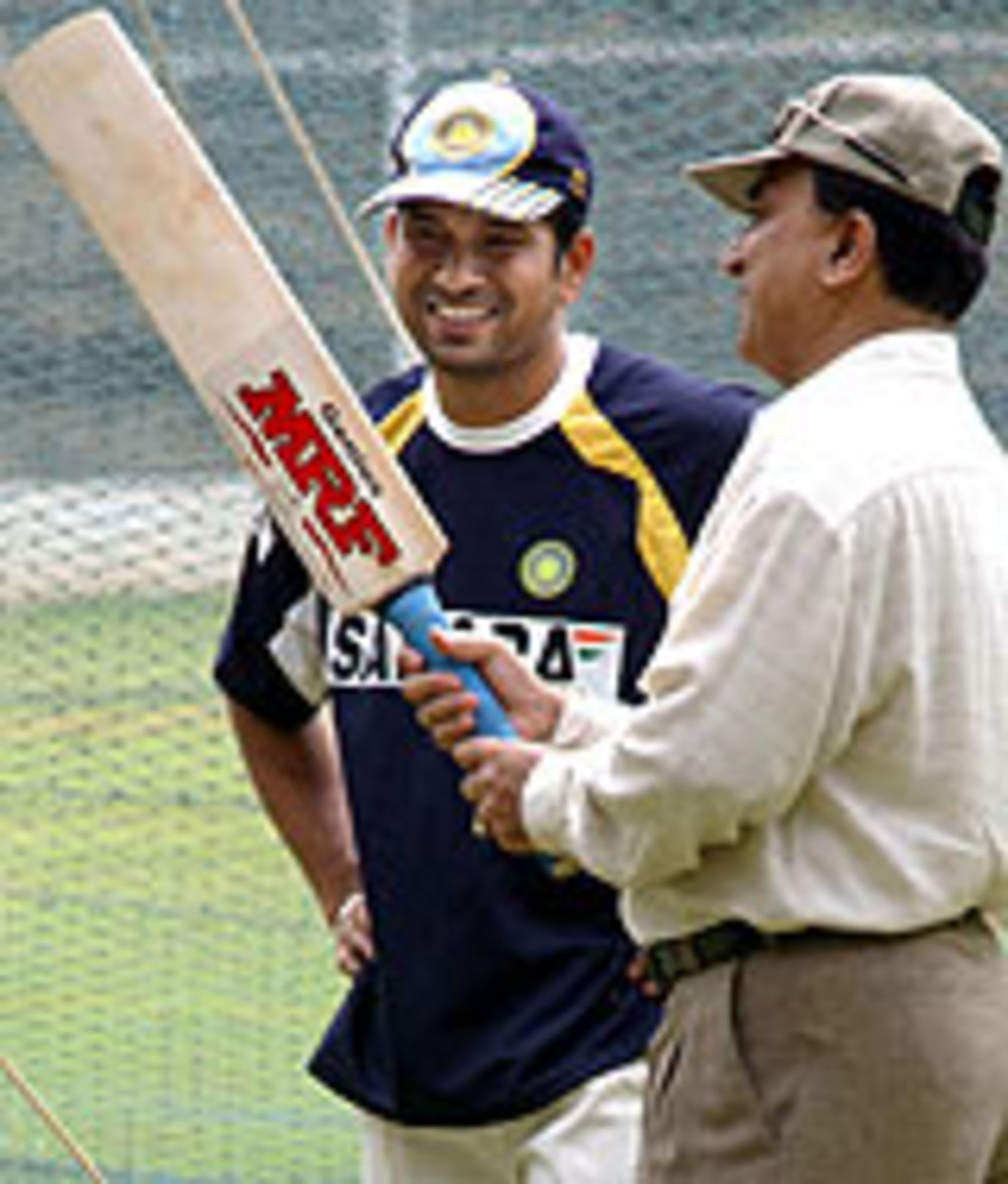 Sachin Tendulkar and Sunil Gavaskar, September 2003