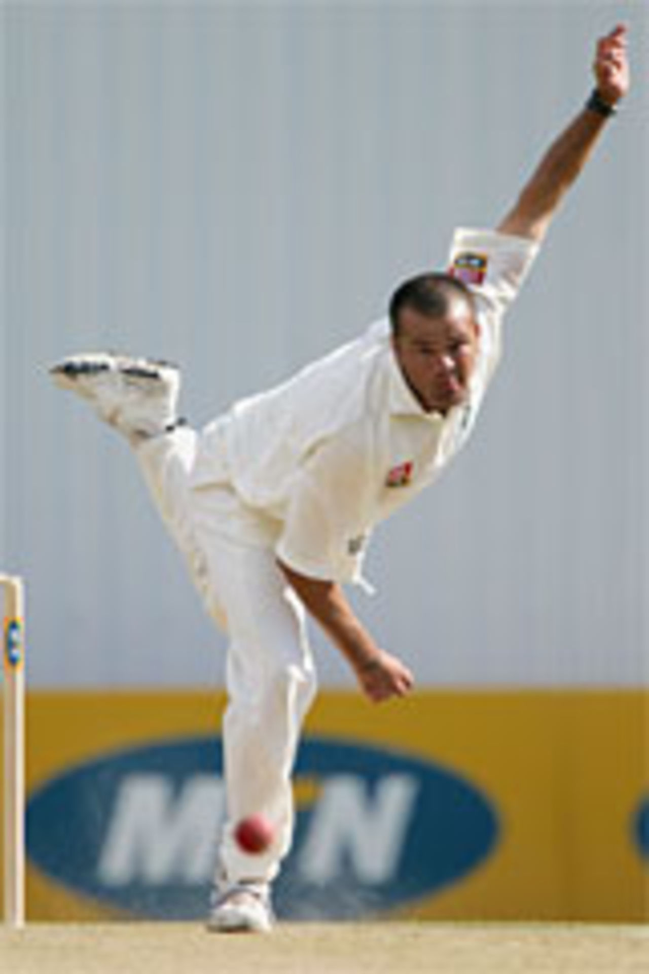 South Africa A's Charl Langeveldt on his way to a five-wicket haul against England, Potchefstroom, December 11, 2004