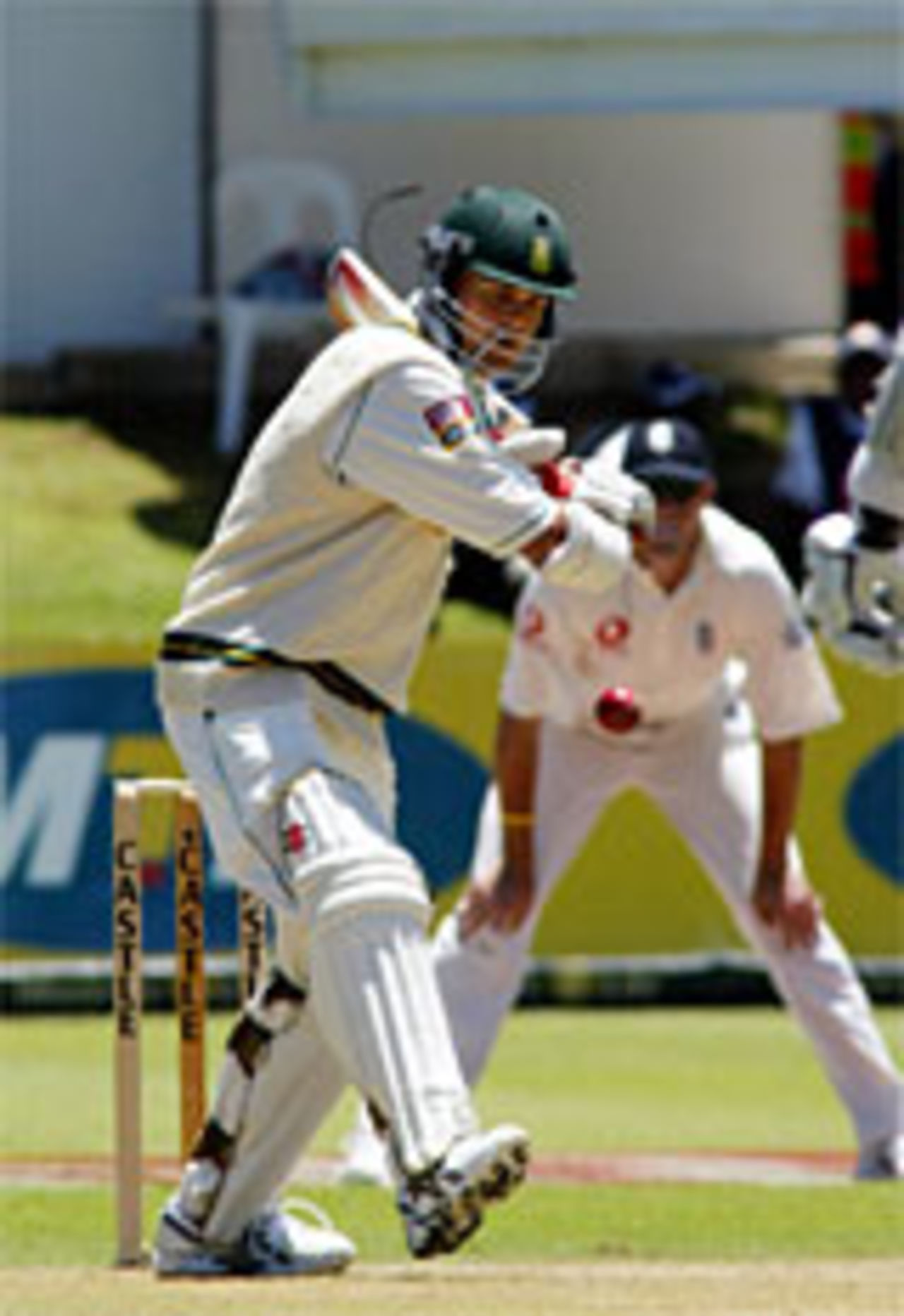 Jacques Rudolph poised to strike out against England, 1st Test, Port Elizabeth, December 17, 2004