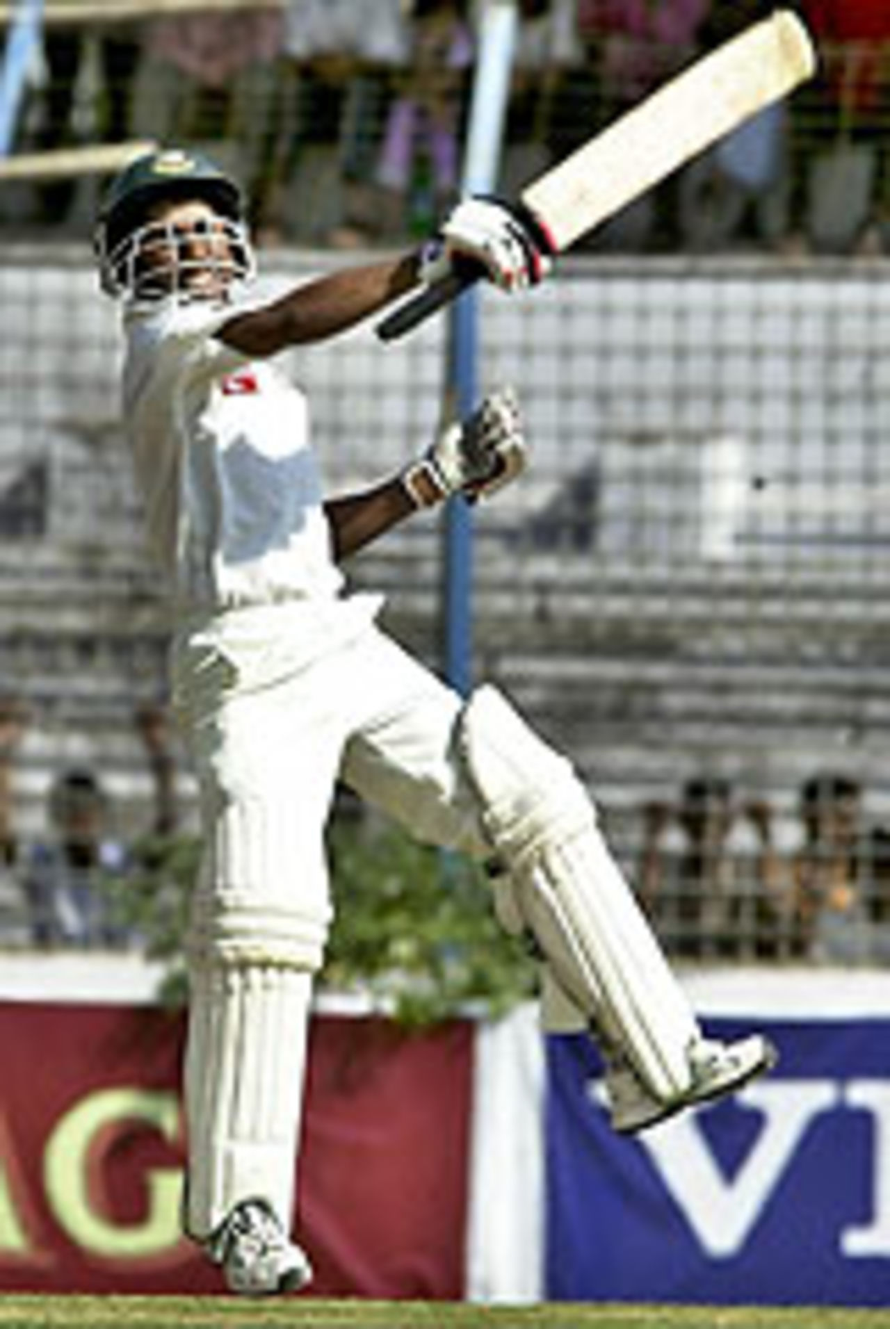 Mohammad Ashraful is delighted with his century, Bangladesh v India, Chittagong, December 19 2004
