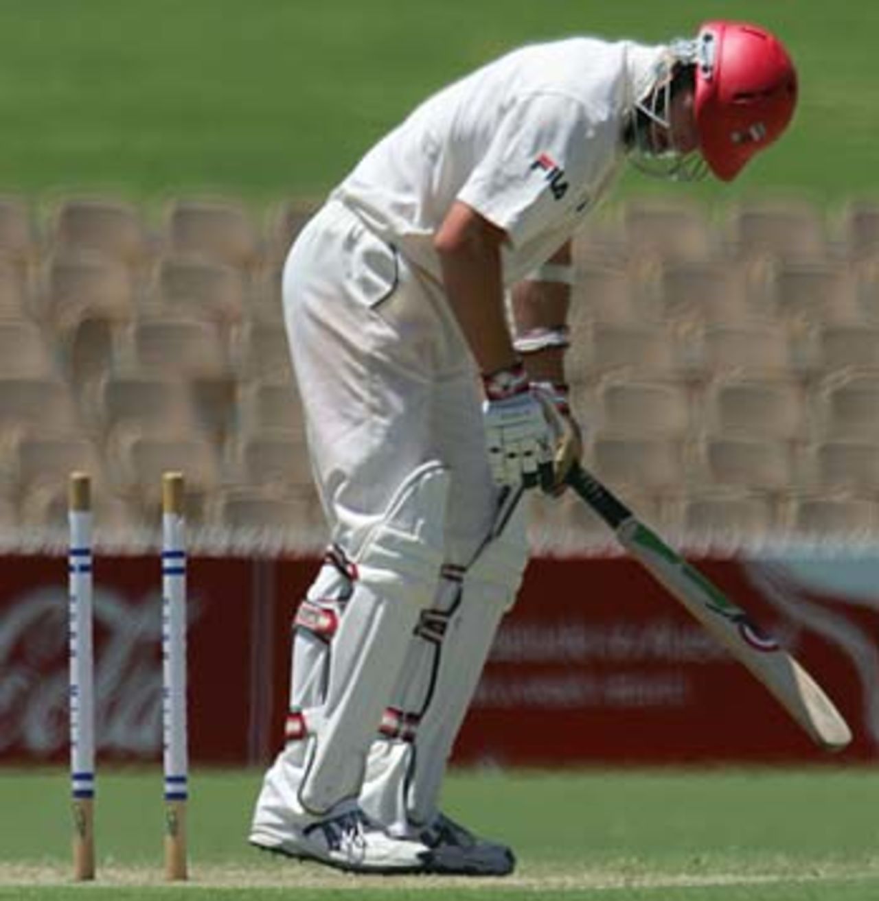 Shaun Tait is bowled for 2, South Australian v West Australia, Adelaide, December 20, 2004