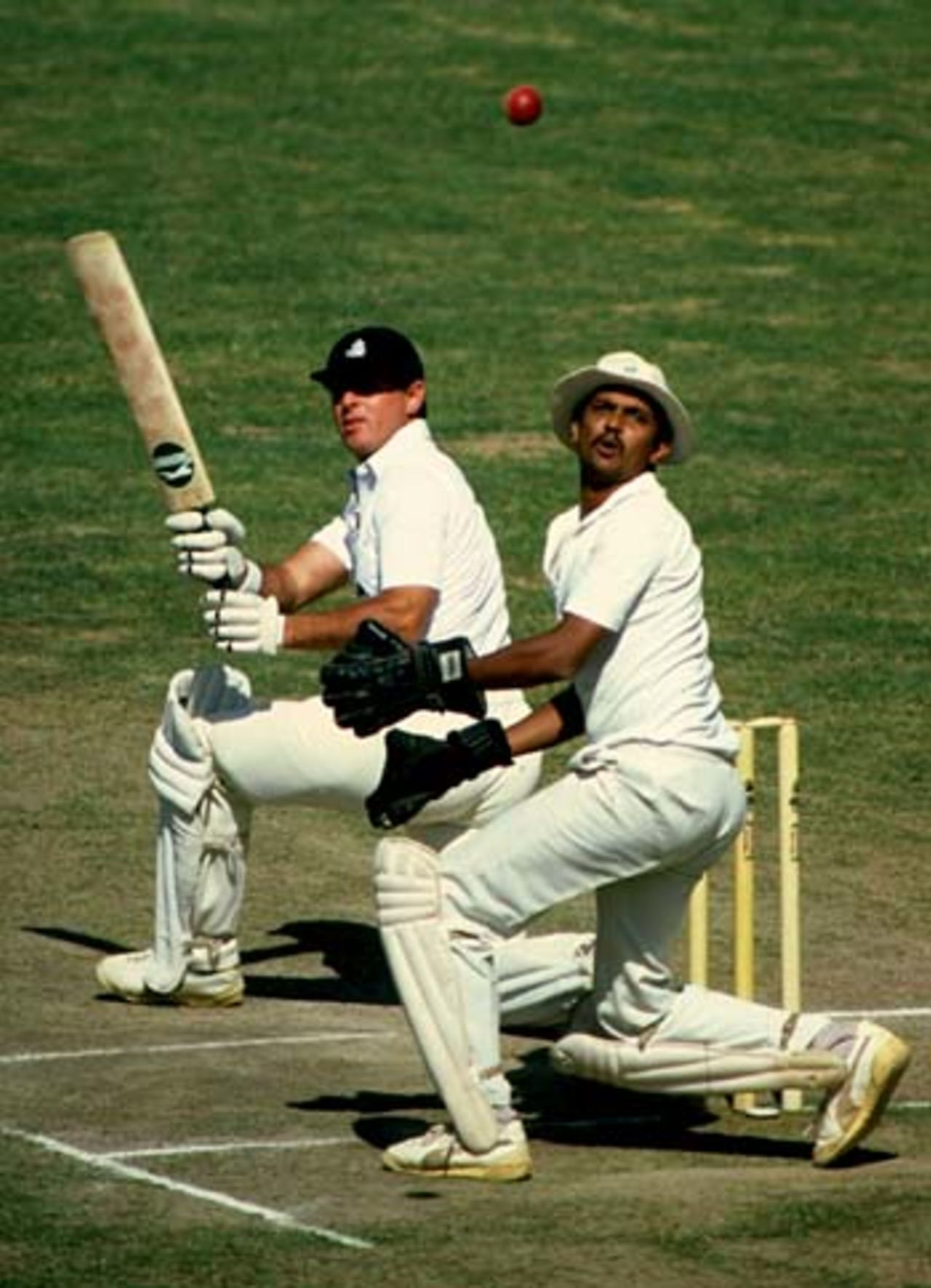 Geoff Boycott sweeps, England v South Zone, Hyderabad, December 1981