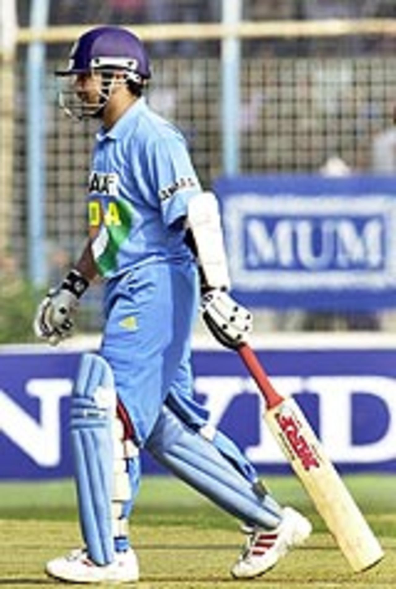 Sachin Tendulkar walks away after his dismissal, Bangladesh v India, 1st ODI, Chittagong, December 23, 2004