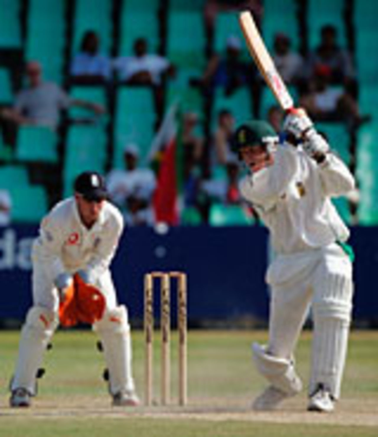 Shaun Pollock drives, South Africa v England, 2nd Test, Durban, 5th day, December 30 2004