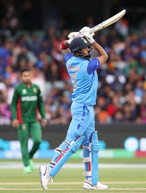KL Rahul plays the cover drive, Bangladesh vs India, ICC Men's T20 World Cup 2022, Adelaide, November 2, 2022
